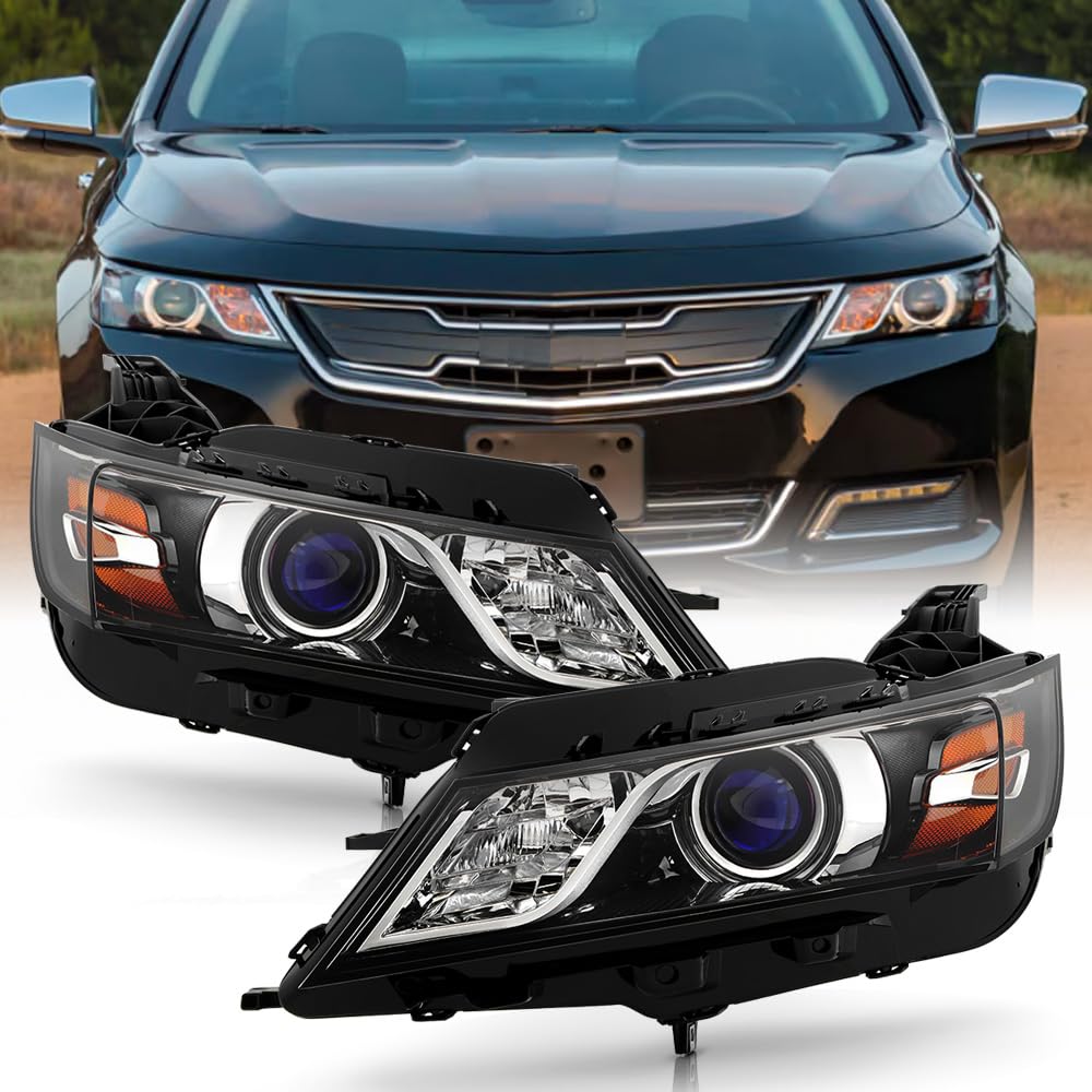 KEEKPO - For 2014-2020 Chevy Impala Halogen Type Factory Style Headlights Headlamps Assembly Pair Replacement Left+Right
