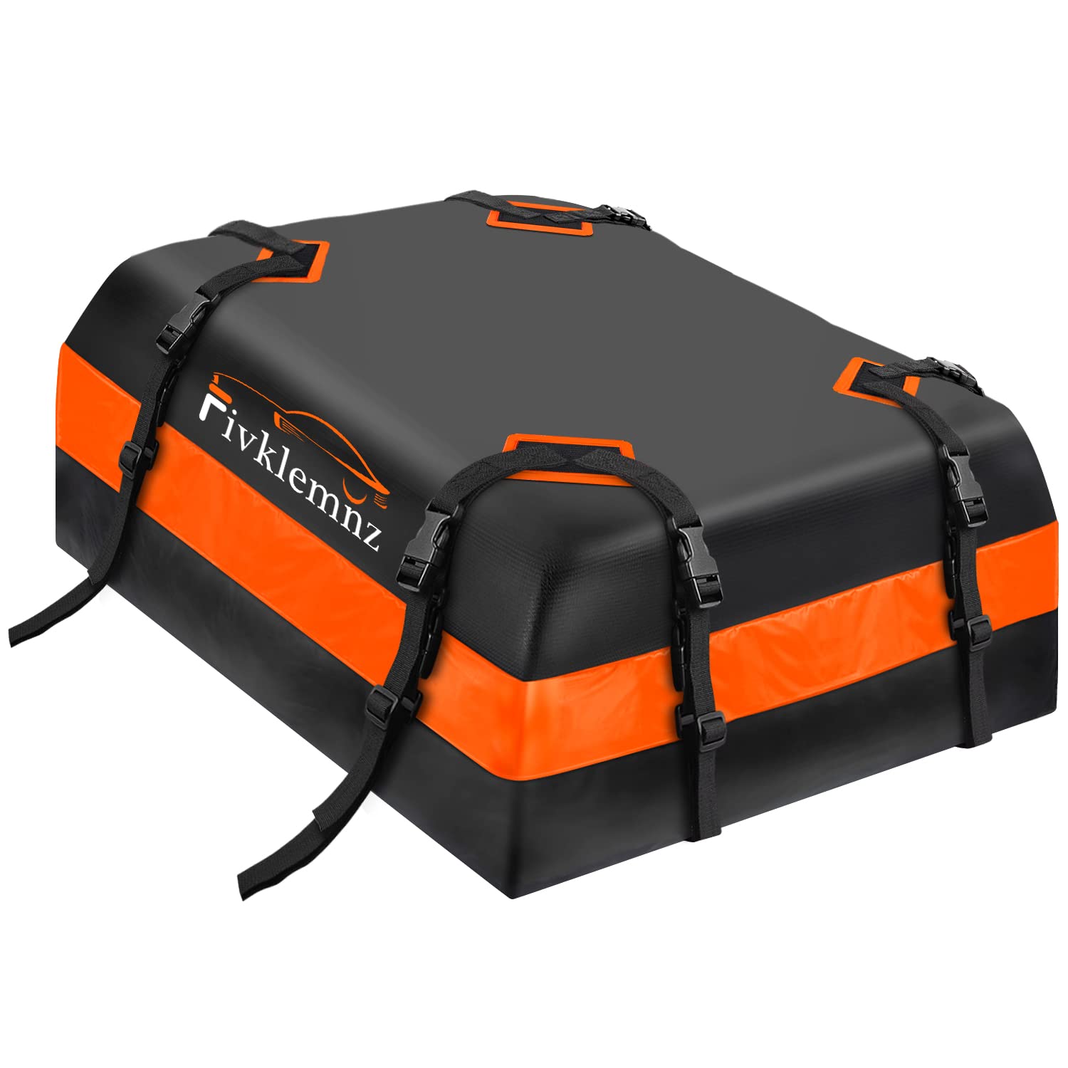 Fivklemnz Car Rooftop Cargo Carrier Roof Bag Waterproof For All Top Of Vehicle With/Without Rack Includes Topper Anti-Slip Mat +
