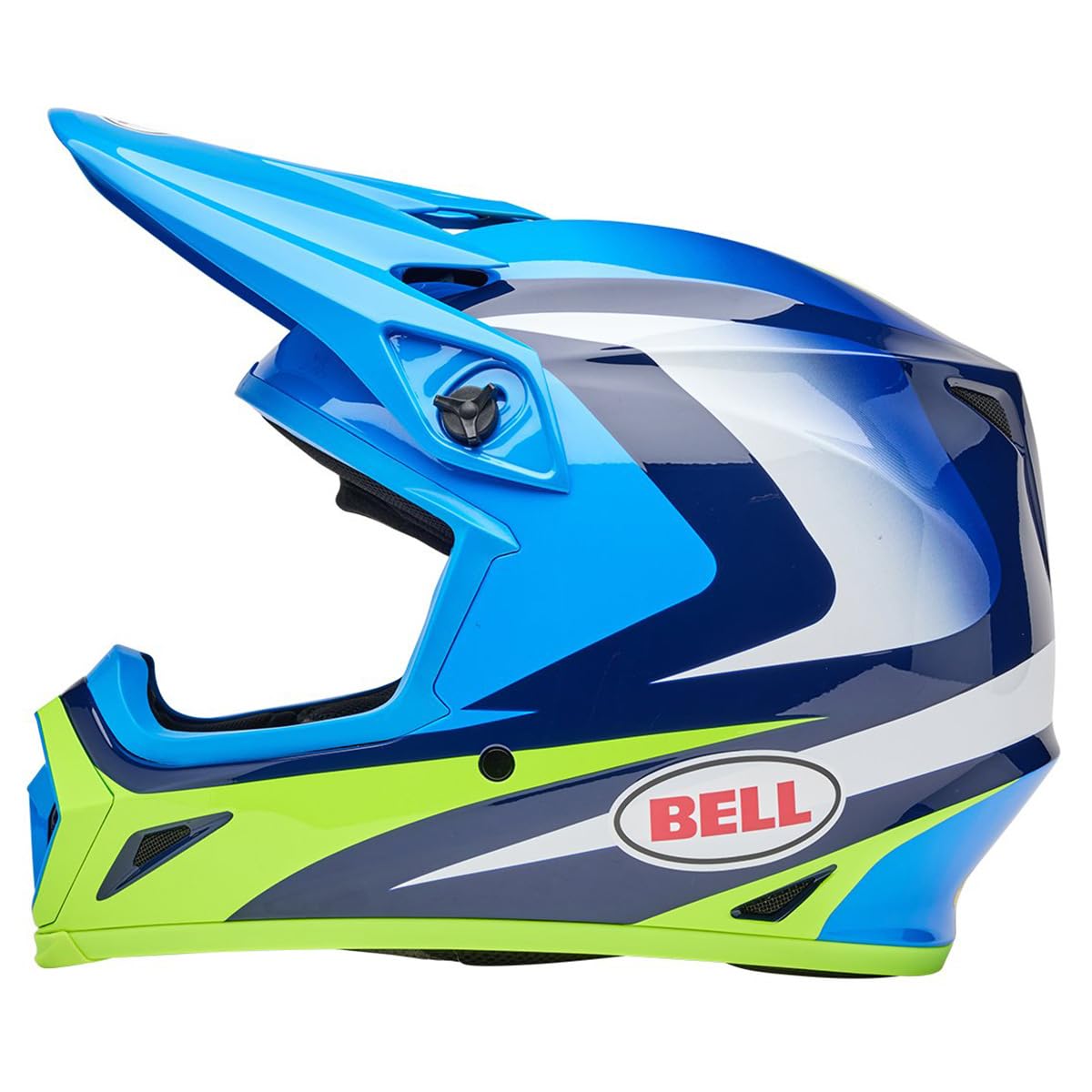 Bell Mx-9 Mips Dirt Helmet (Gloss Jackal Blue/Hi-Viz Yellow - X-Large)