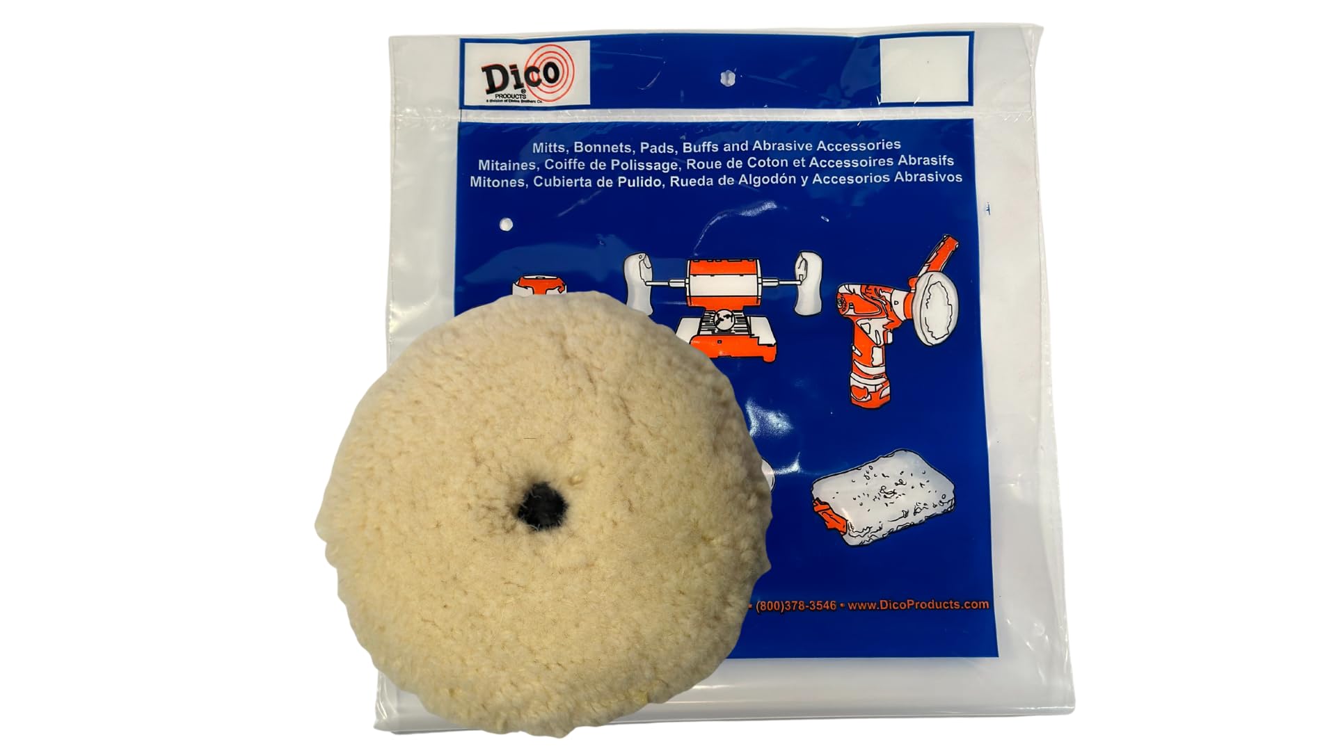 Dico Mandrel Mounted Compounding Pad, 6 Diameter