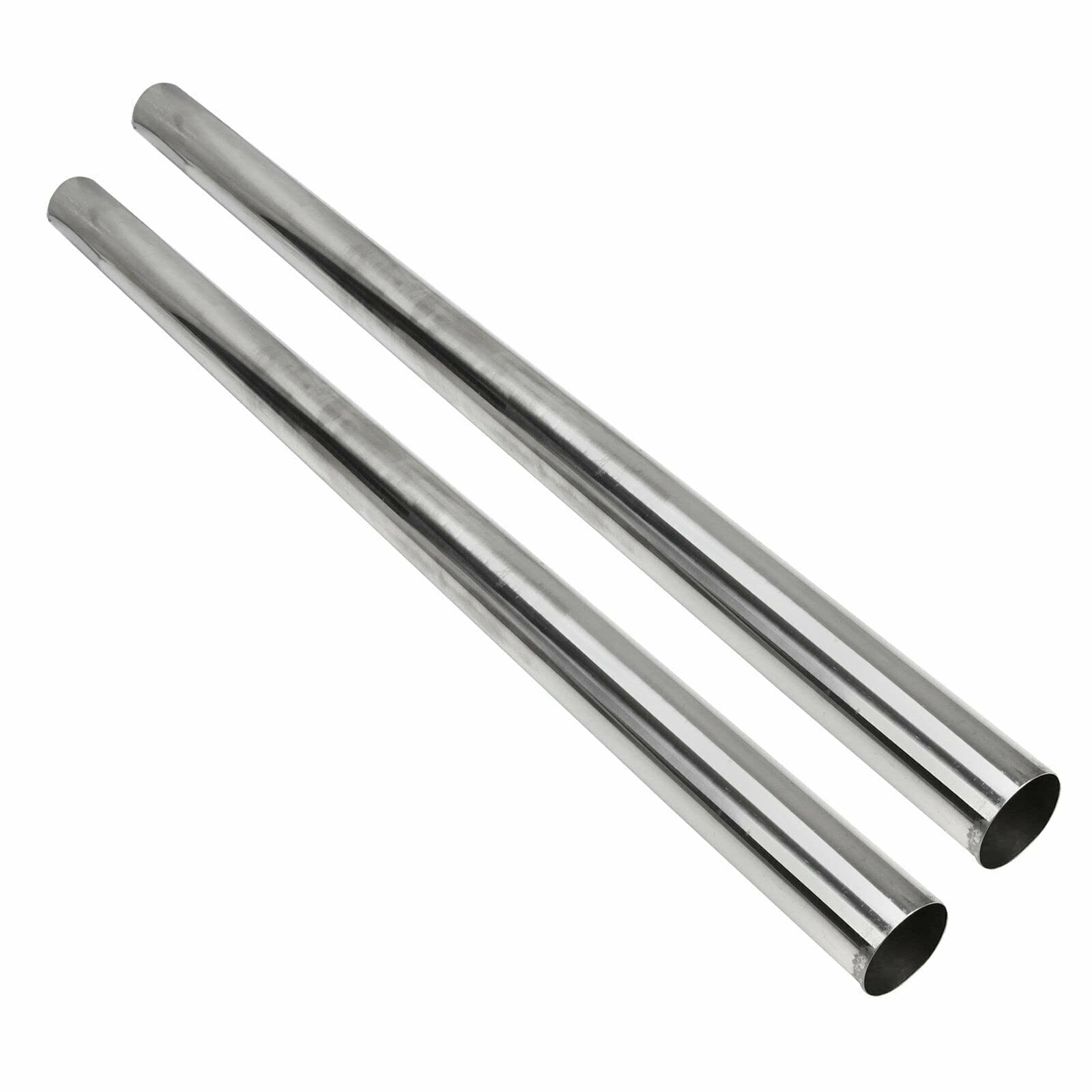 2.5 Inch Straight Pipe Stainless Steel T304 Tubing Piping 48 Inch Long 2.5'' Od Tailpipe Diy Pipe, Pack Of 2