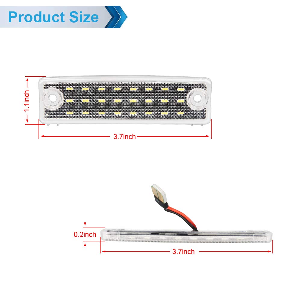Mbuydiy Led License Plate Light Lamp Assembly Compatible With 1996-2024 4Runner 2008-2022 Sequoia 6000K White, Pack Of 2