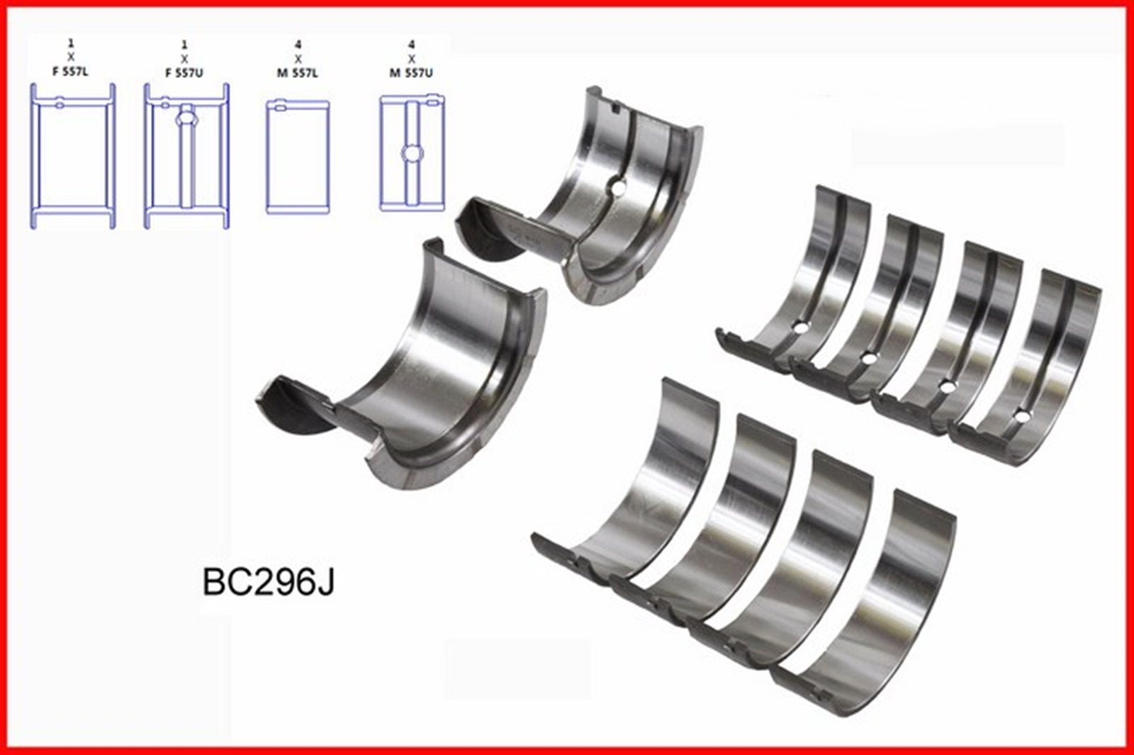 Enginetech Engine Re-Ring Re-Main Kit for 1967-1985 Chevrolet SBC GM 350 5.7L V8 Trucks & Cars