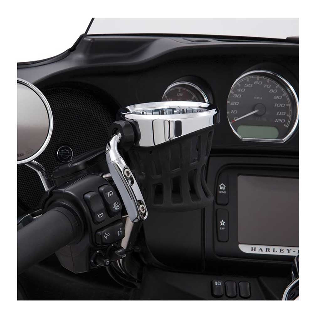 Ciro Drink Holder Perch Mount Chrome Plated And Rubber, Chrome Finish 50410