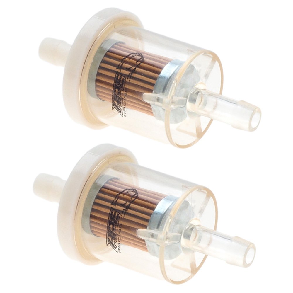 Ape Racing Inline Fuel Filter Universal Fuel Filters For Small Engine Motorcycle Lawn Mower (Pack Of 2) Replace 691035 49019-002