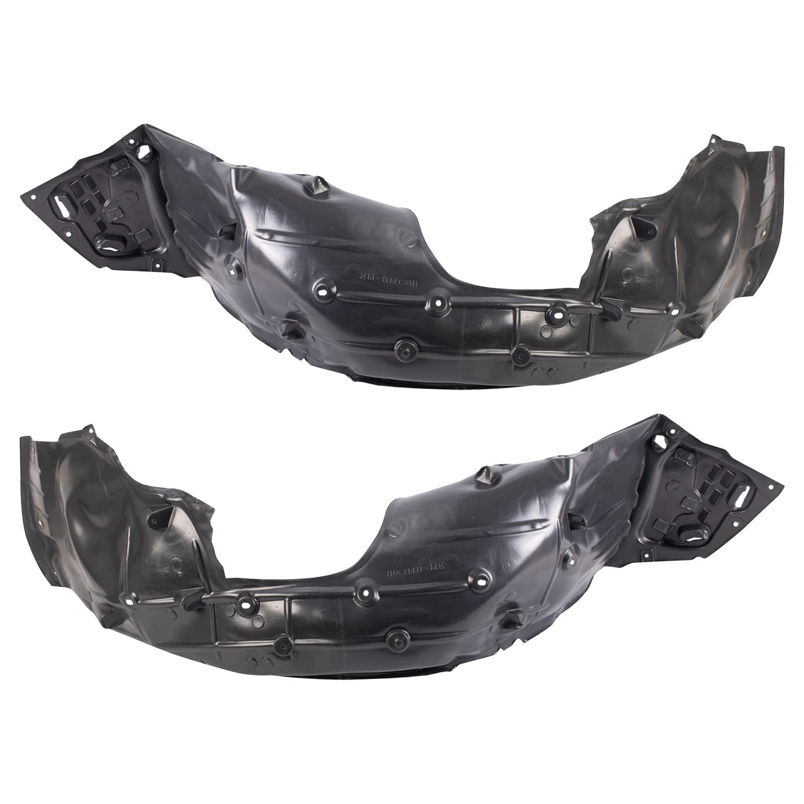 Trq Front Inner Fender Liner Set Compatible With 2019-2021 Honda Civic Ho1248186 Ho1249186