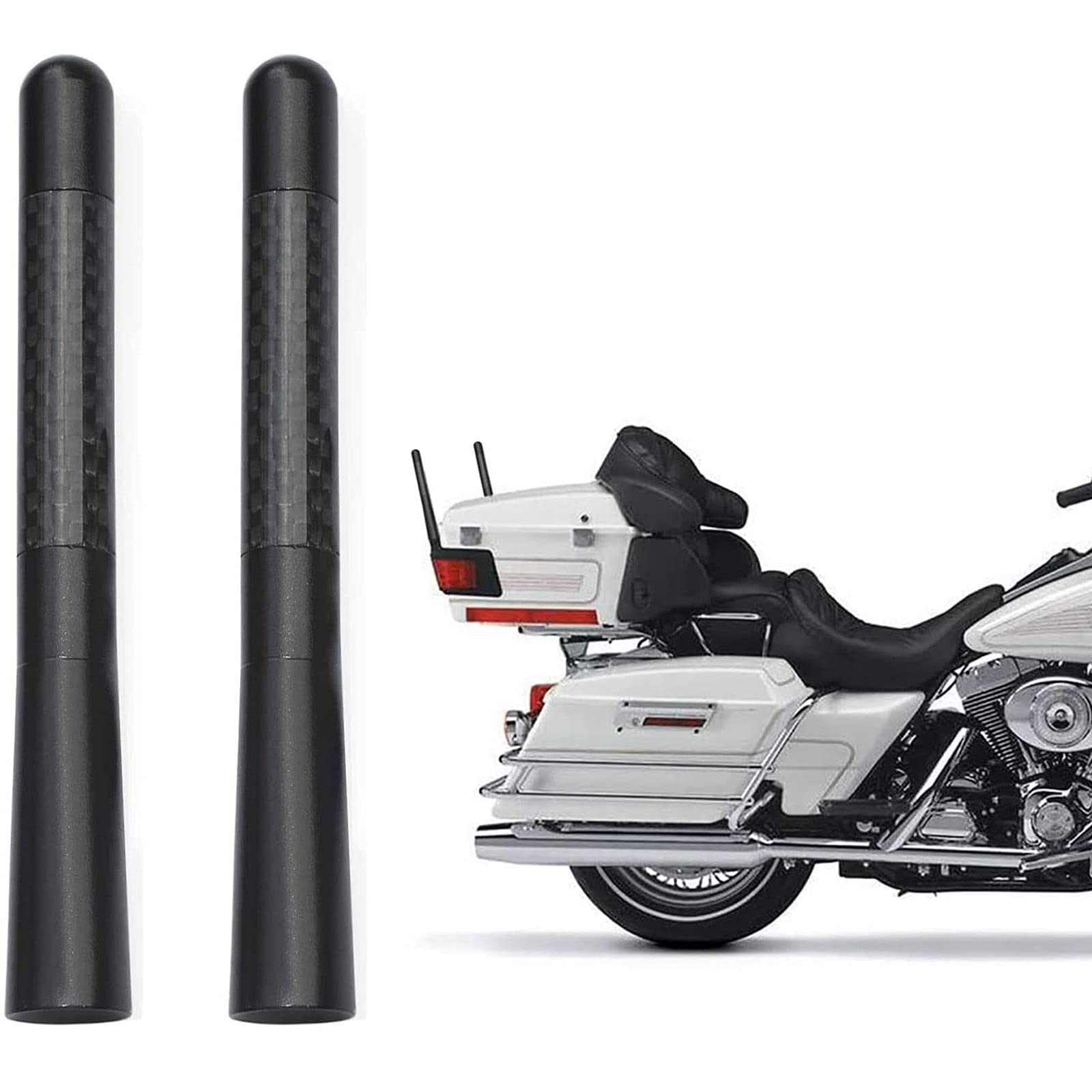 Bingfu Motorcycle Carbon Fiber Antenna Mast Motorcycle Radio Antenna Replacement 2-Pack Compatible With Motorcycle 1989-2024 Tou