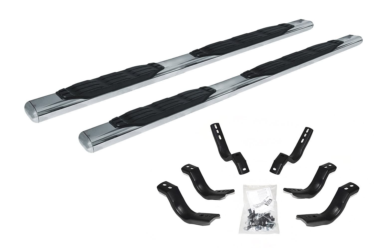 Go Rhino 105443580Ps 5' 1000 Series Side Steps W Mounting Brackets Kit - Stainless - Double Cab Only For Toyota 22-24 Tundra (Extended Cab Pickup)