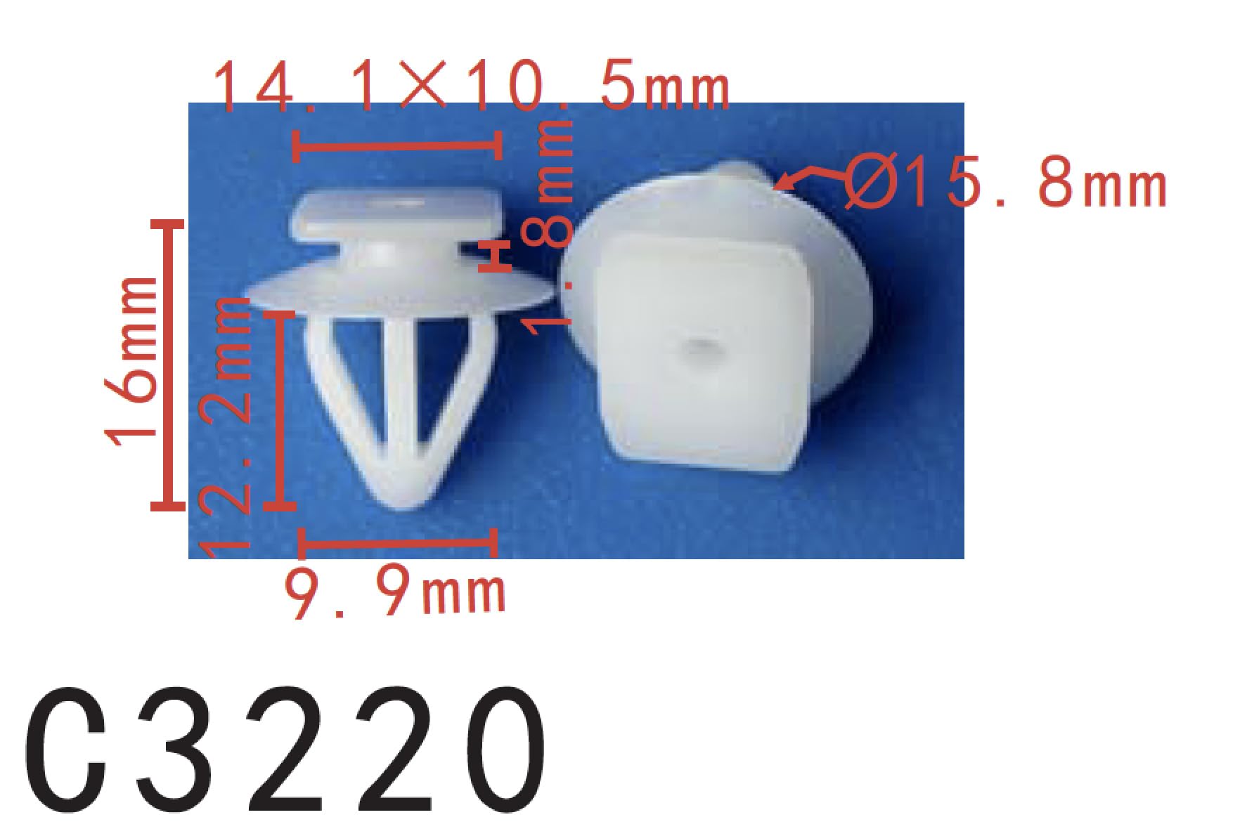 Autobahn88 Retainer Clip For Rear Rocker Panel, Compatible With Nissan 11-17 Juke Quarter (Oem: 768821Ka0A) (Pack Of 20)