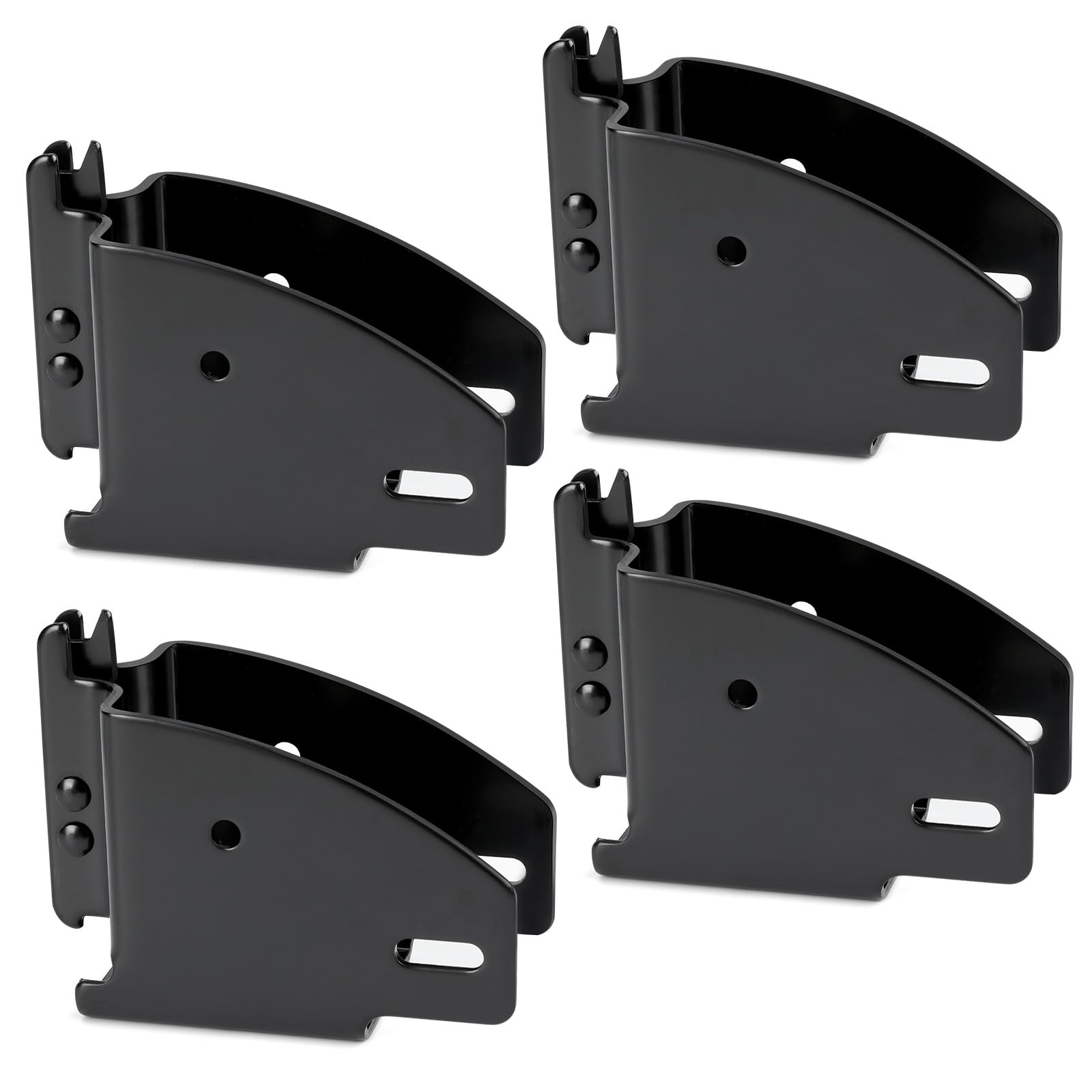 TENVONE 4 Packs E-Track Wood Beam End Socket, E Track Accessories Wood Beam Brackets Fit for 2x4 2x6 in Cargo, Truck, Trailer, S