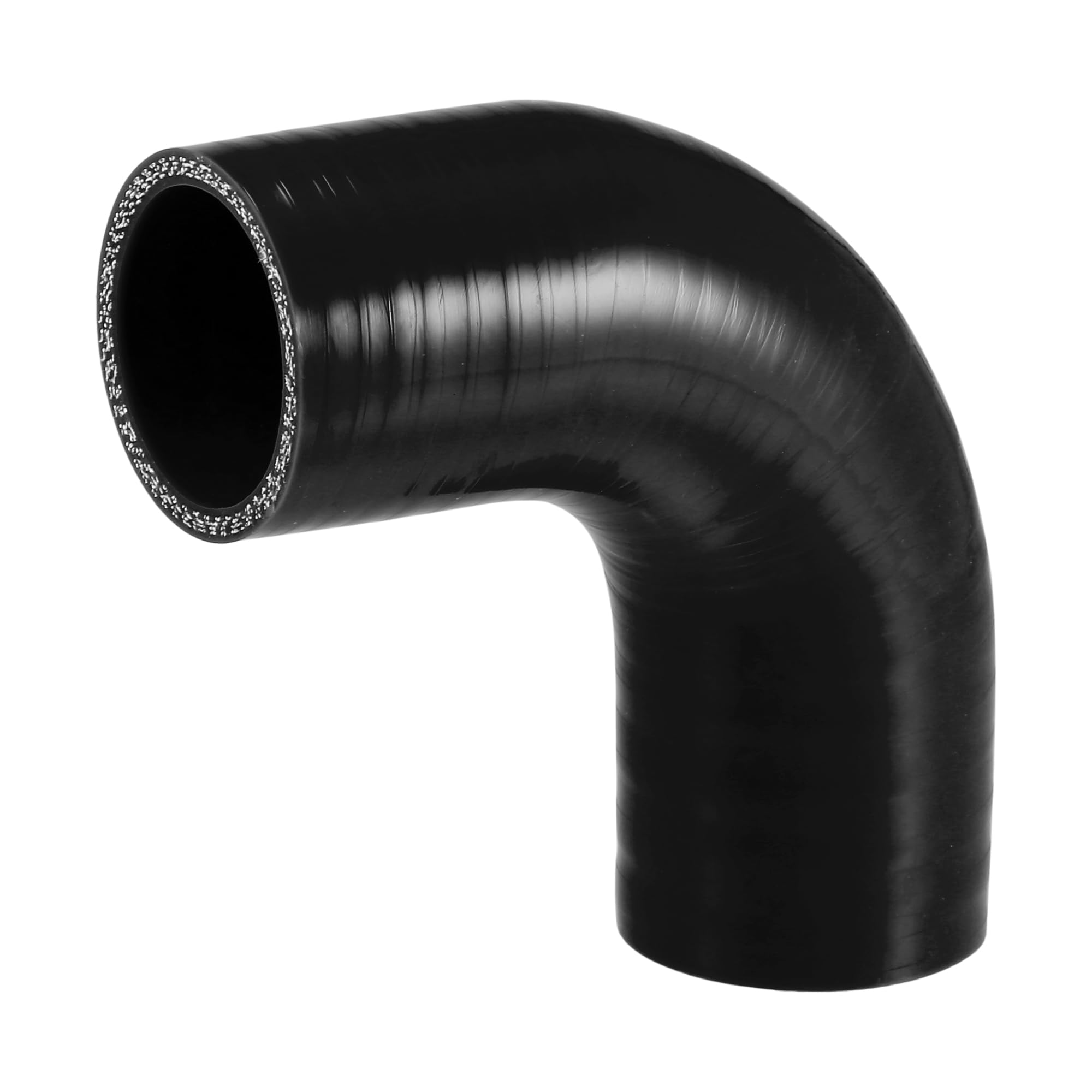 X AUTOHAUX 1 Pcs 45mm 1.77 ID 90mm 3.54 Length 90 Degrees Black Car Silicone Hose Coolant Hose Universal