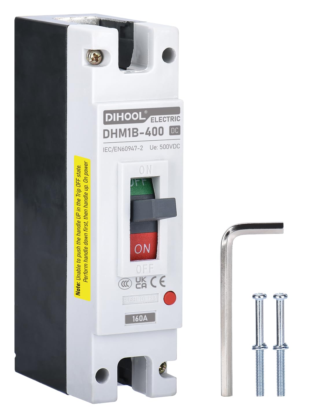 DIHOOL Main 160 Amp DC Circuit Breaker, 500V Battery Disconnect Switch, Master Switch for Car Audio RV Marine Boat Truck Trollin