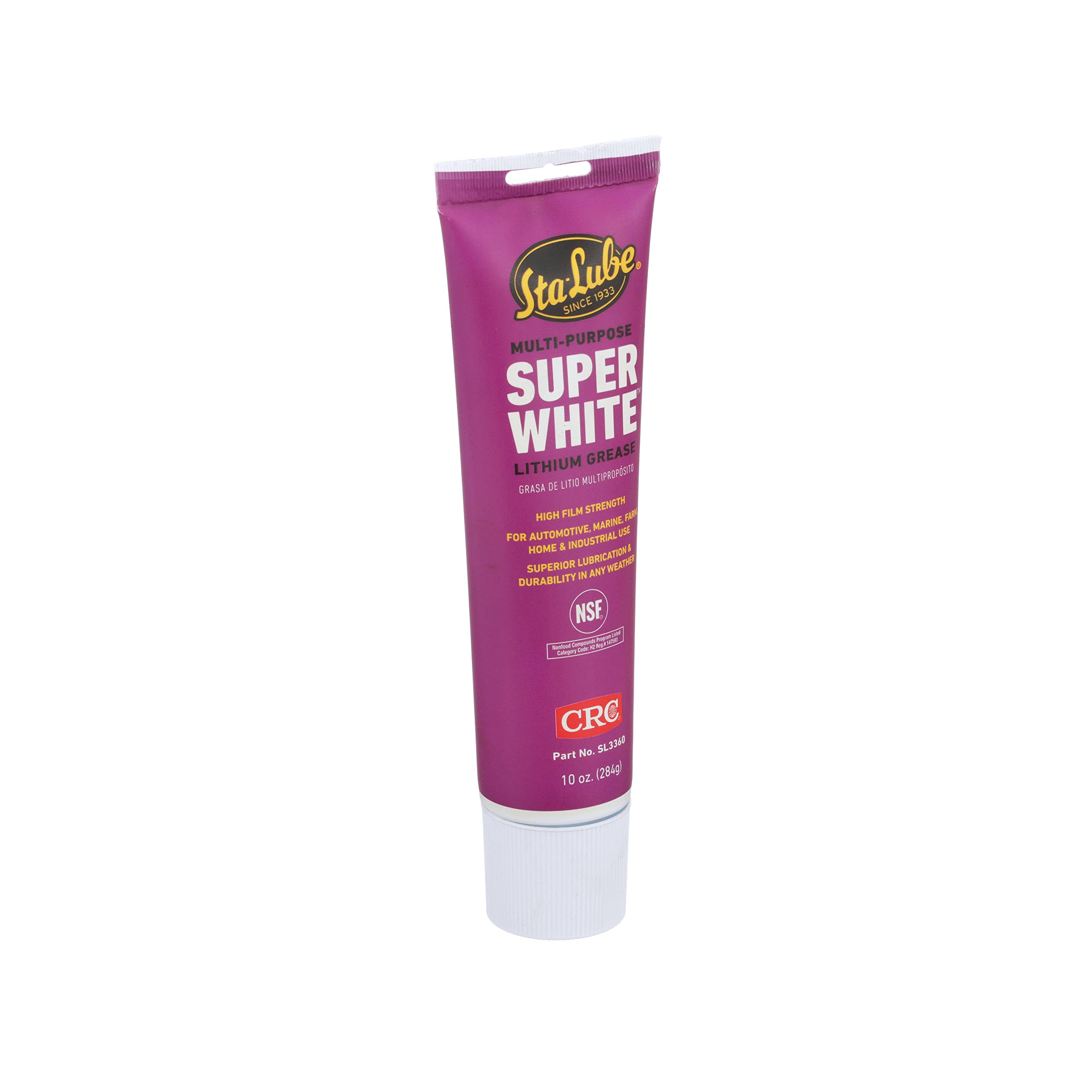 Crc Sl3660 Super White Multi-Purpose Lithium Grease, 10 Wt Oz