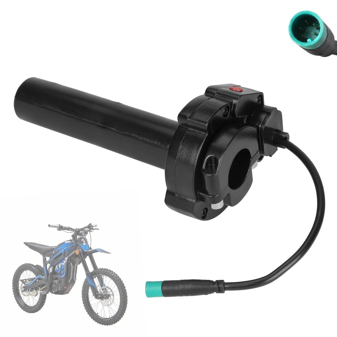 Throttle Handle Twist Grip for Talaria 5 Pin 5-Wire Interface for Talaria Sting MX3 MX4 MX5 Electric Dirt Bike Black