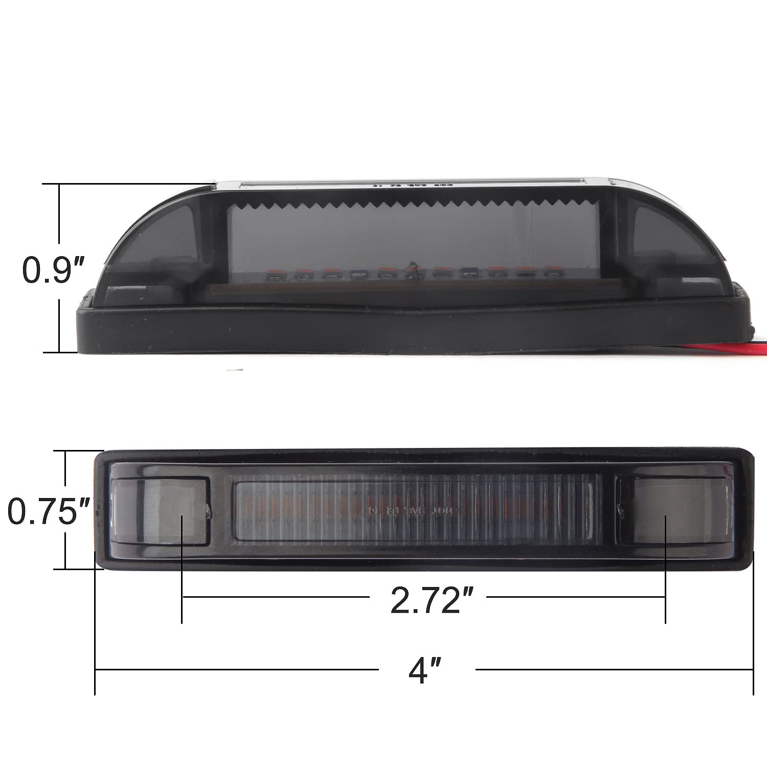 Smoked Amber Full Led Center Grille Lights Kit, 4Pcs 4 Inch Running/Position Lights Compatible With Tacoma/4Runner/Tundra/Silver