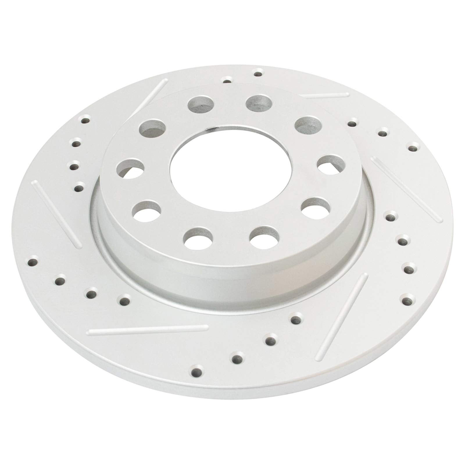Trq Rear Performance Brake Rotors Set Premium G-Coated Compatible With 2002-2006 Audi A4 A4 Quattro