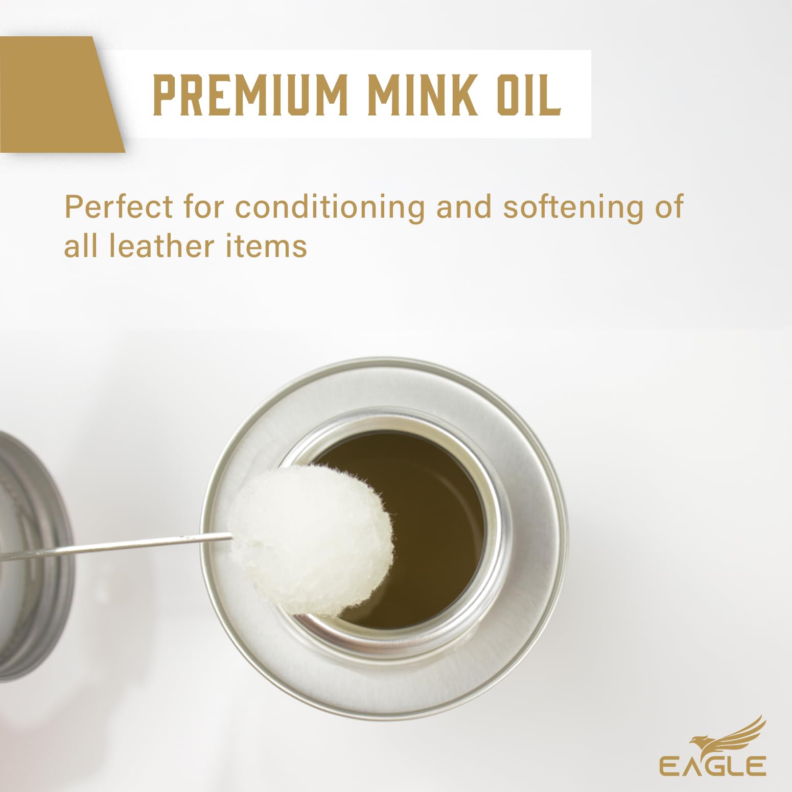 Eagle Leather Oil Conditioner – All-Natural 8.45oz Restorative Oil for Saddles, Furniture, Bags & Gear