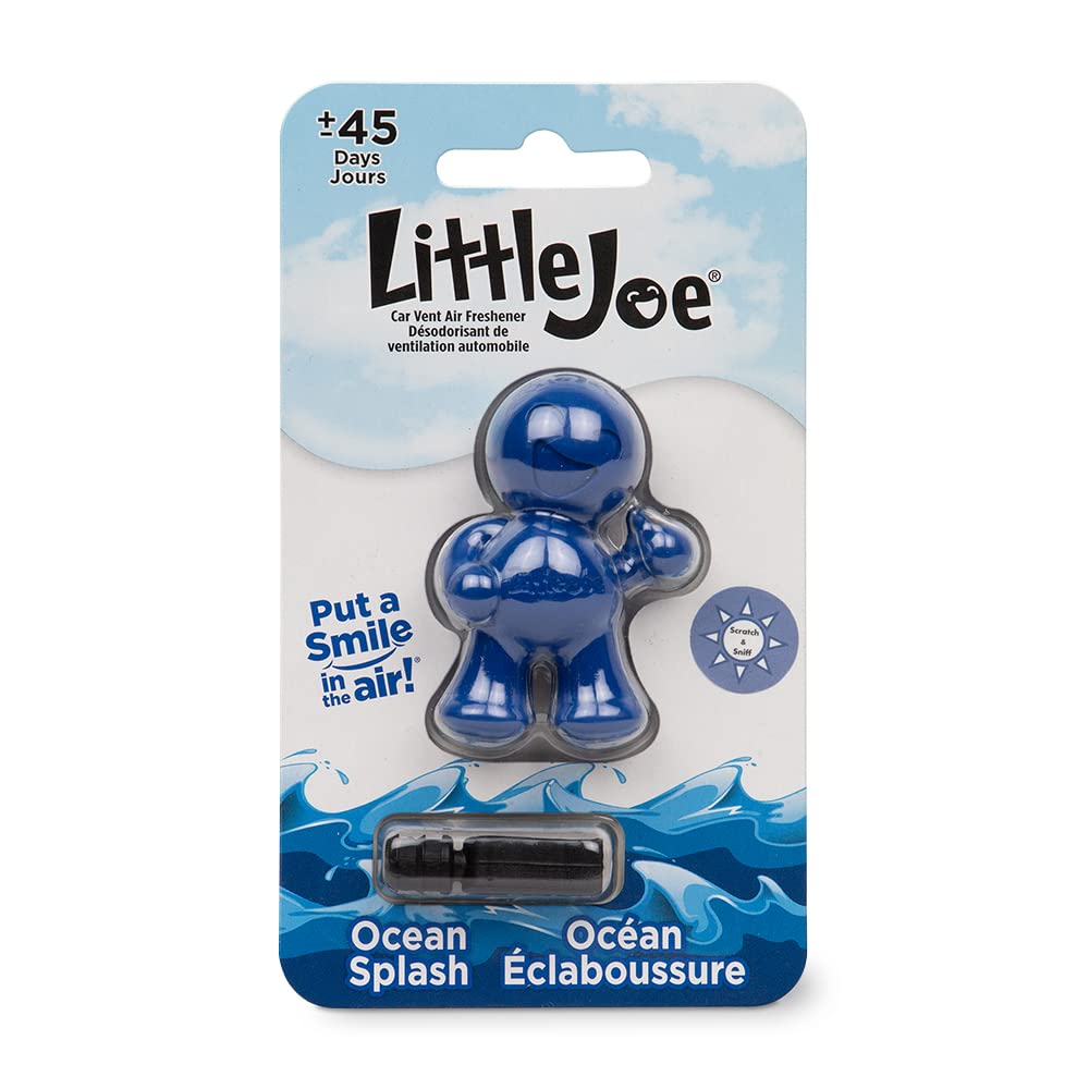 Stoner Car Care Little Joe Ocean Splash Scent Car Air Freshener - Alcohol-Free, Clips to A/C Vent, Non-Toxic, 1 Count