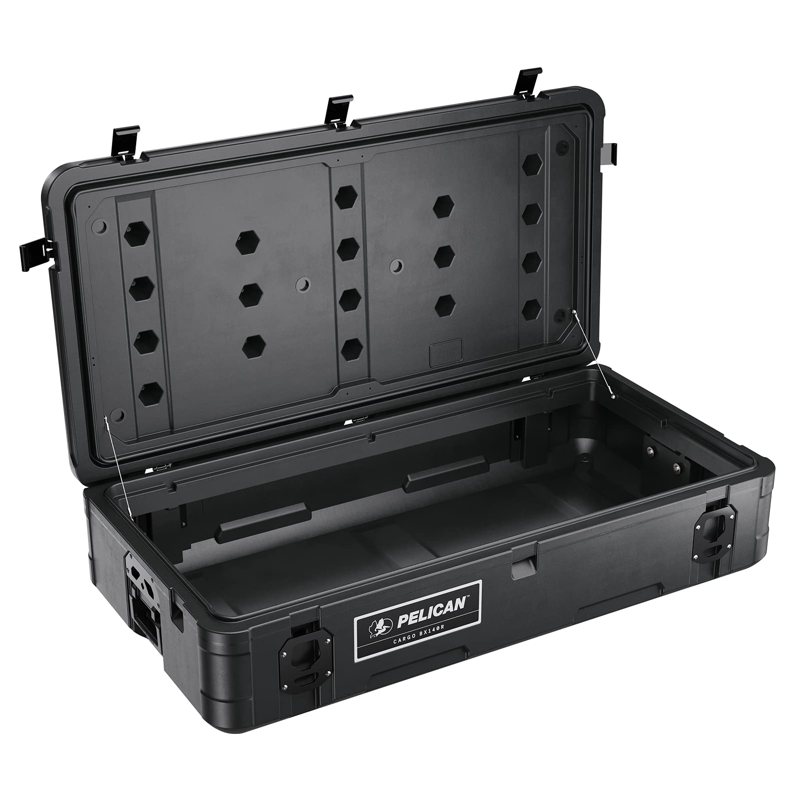 Pelican Cargo Case BX140R - Black Outdoor Waterproof Tool Box, Rooftop Carrier, Durable Polyethylene,  Cargo Case