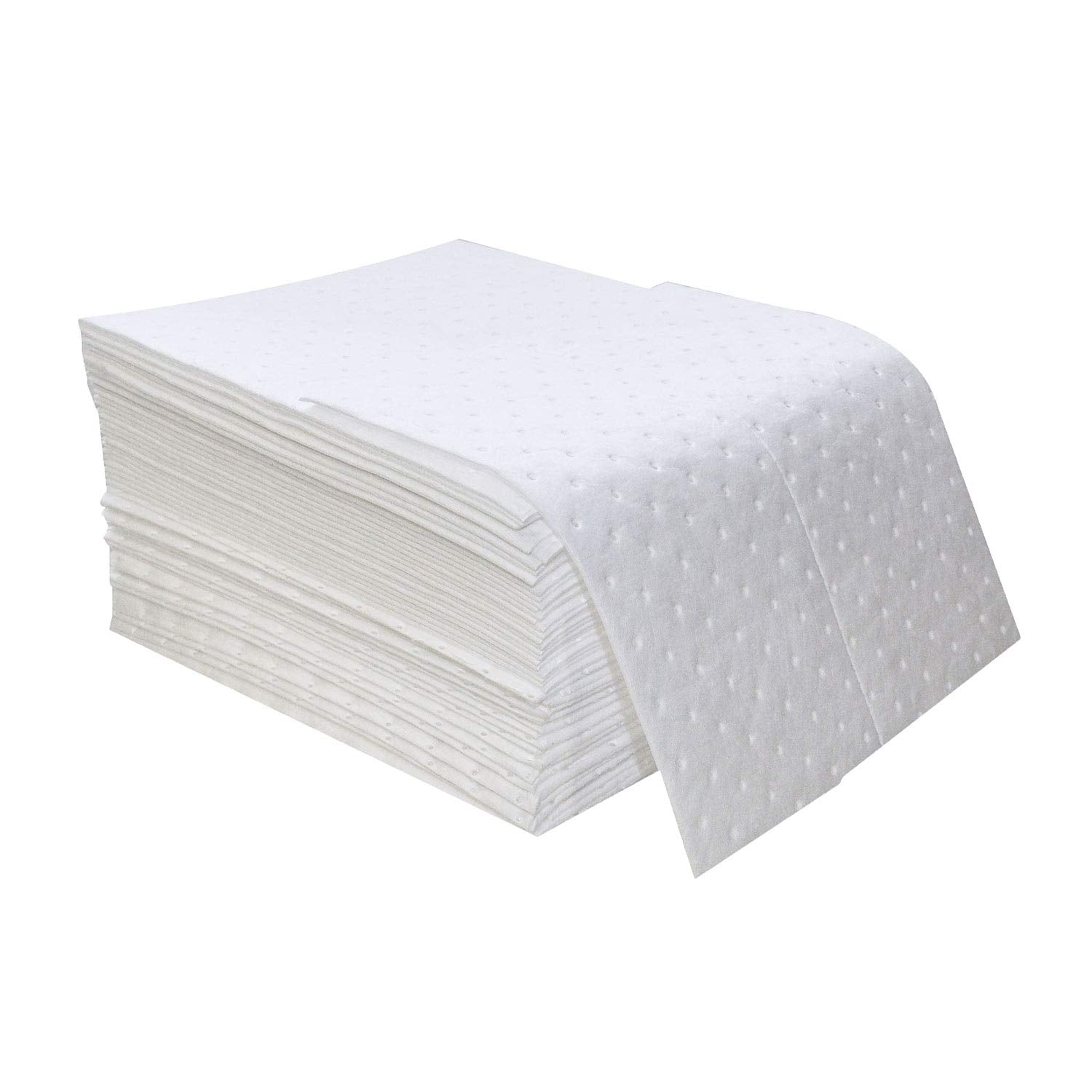 Ateret Oil Mat I Heavy Weight Oil Only Absorbent Pad I 15' X 18' I 100 Oil Absorbing Pads I White
