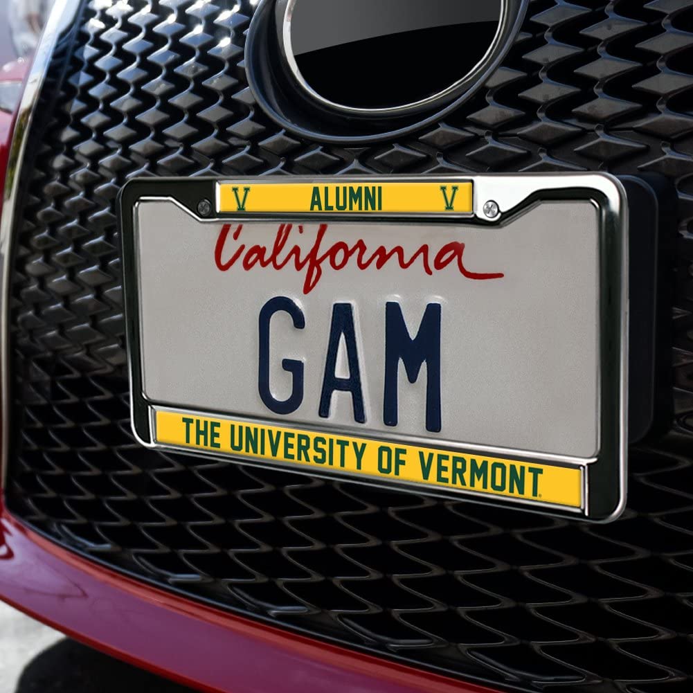 University of Vermont Alumni Logo Full Size Standard License Plate Metal Frame