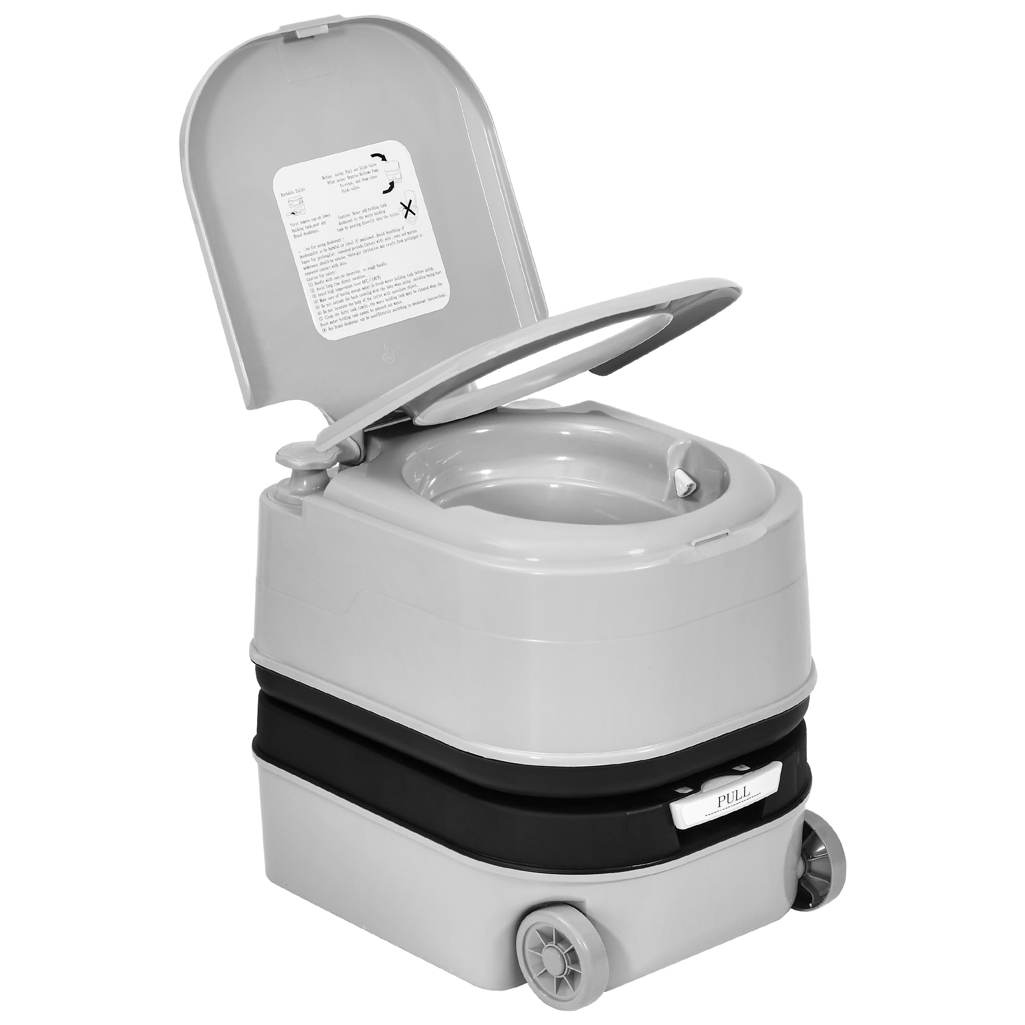 YITAHOME 5.28 Gallon Portable Toilet for Camping, RV Travel Porta Potty Leak-Proof with Press Flush Pump, Rotating Spout, Level 
