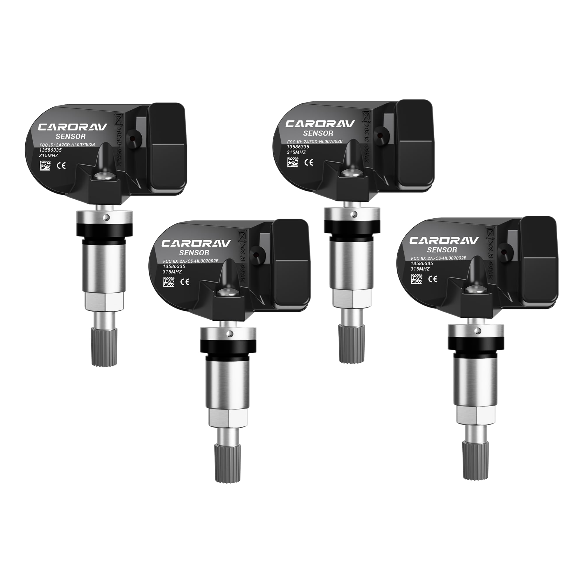 Carorav Tpms Sensor Gm, 4-Pack Tire Pressure Sensor Replacement For Gm Chevy Gmc Cadillac Buick, 315Mhz Oe Replaces# 13586335, 1