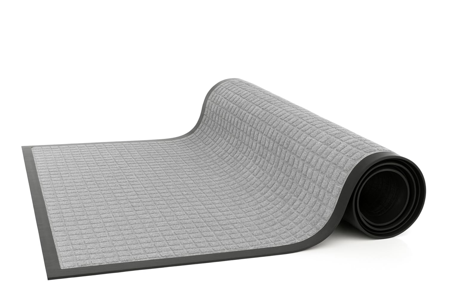 Guardian WaterGuard Indoor/Outdoor Wiper Scraper Floor Mat, Rubber/Nylon, 3'x12', Grey