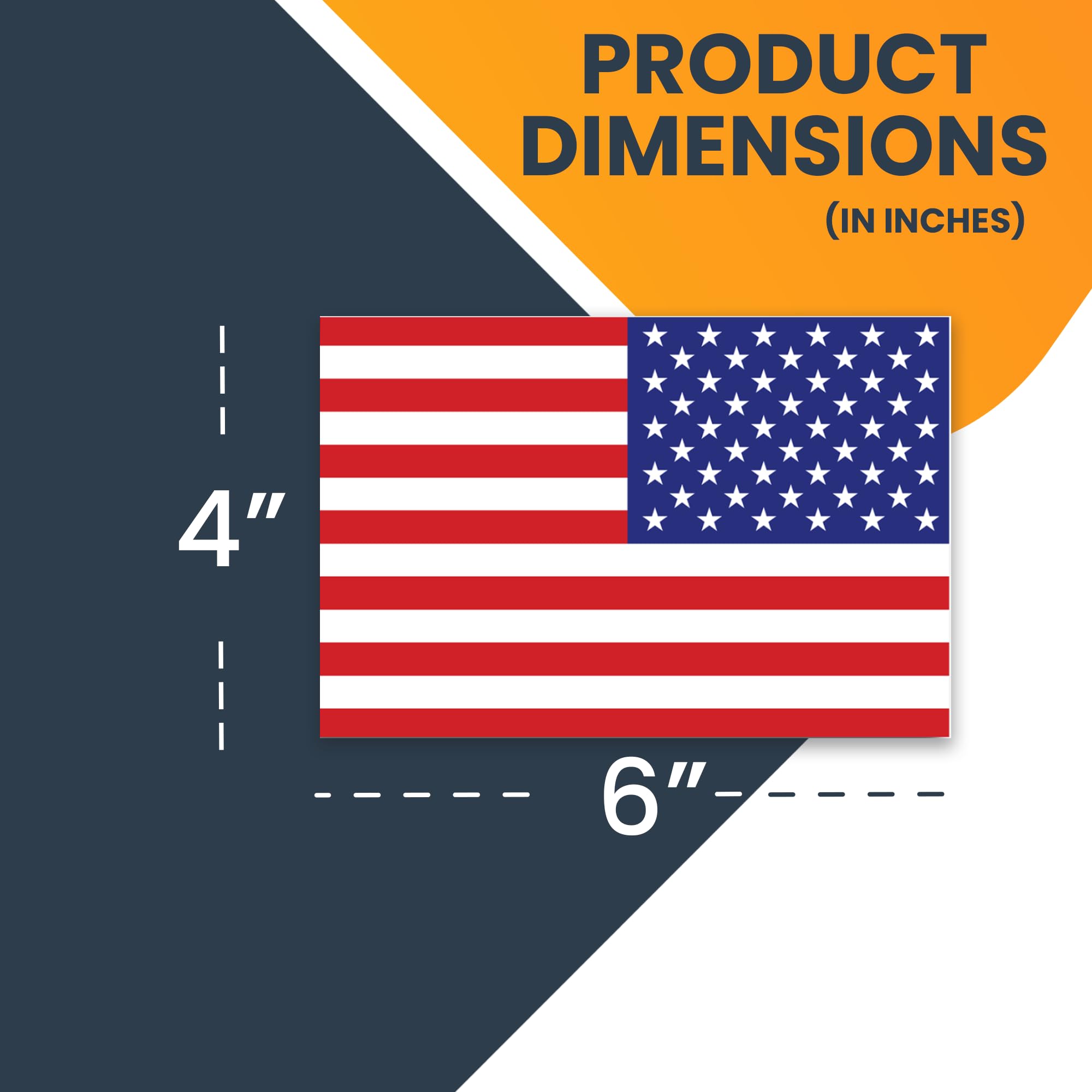 Magnet Me Up American Flag Car Magnet Decals, Opposing 2 Pack, 4X6 Inches, Heavy Duty Automotive Magnet For Car Truck Suv