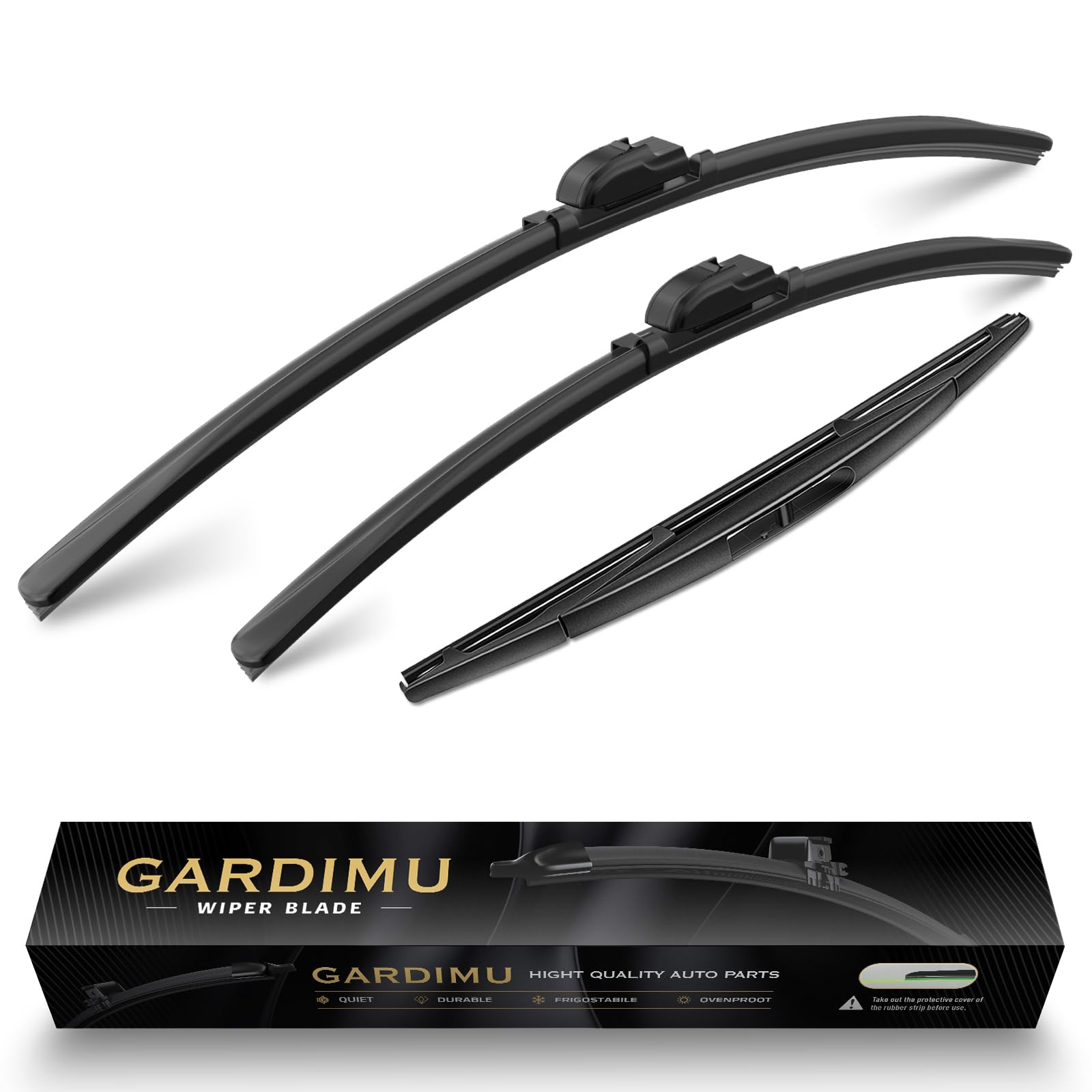 Gardimu Front And Rear Windshield Wiper Blades, 3 Pcs Front And Back Windshield Wipers Blades Replacement For Bmw X5 2014-2018,