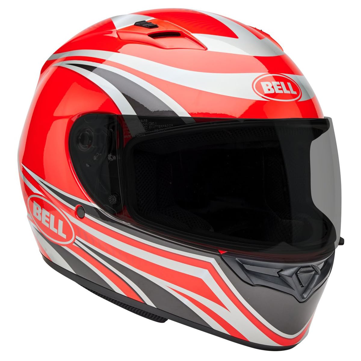 Bell Qualifier Full-Face Motorcycle Helmet (Gloss Conduit Charcoal/Candy Red - 2X-Large)