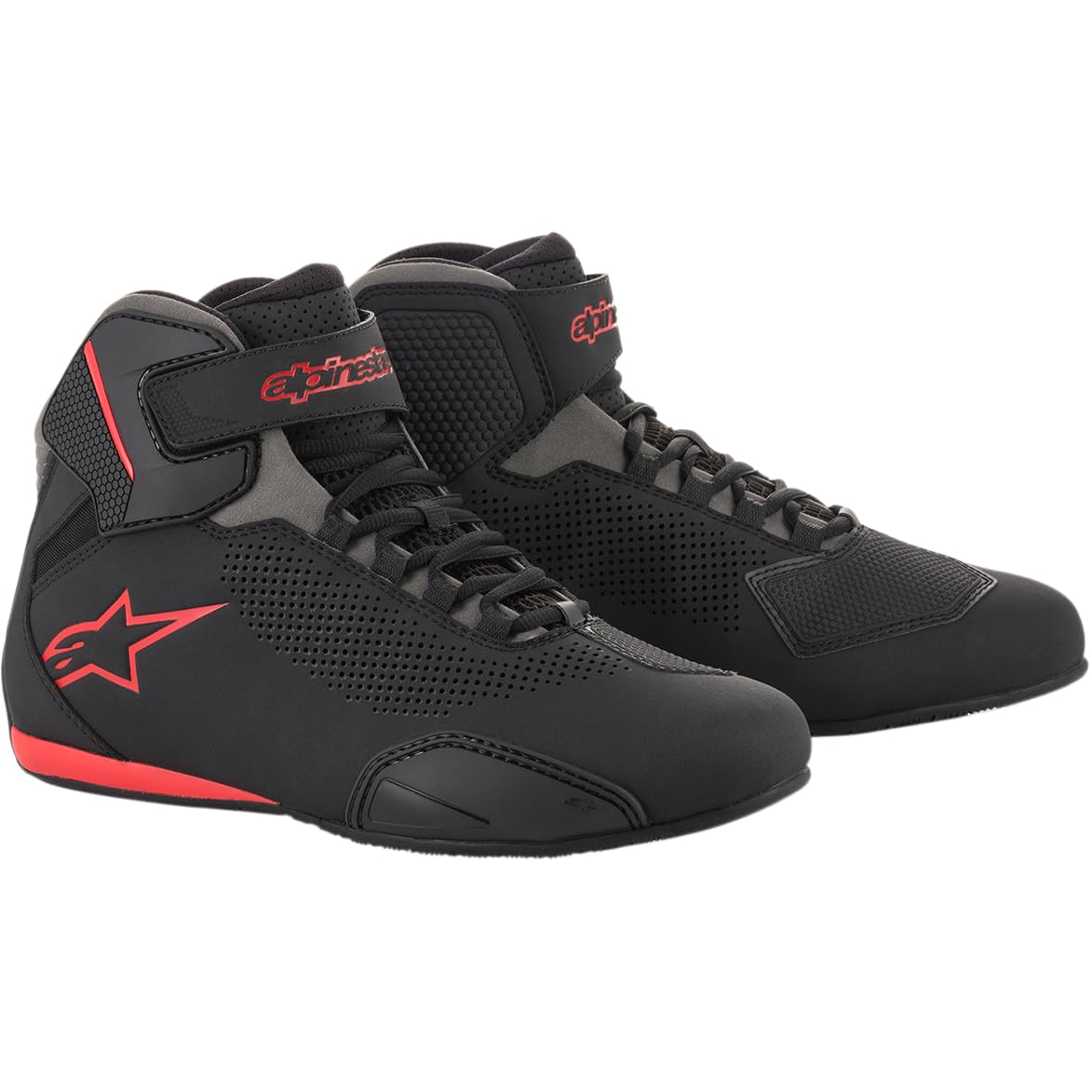 Alpinestars Sektor Vented Shoes - Black/Gray/Red - 13.5