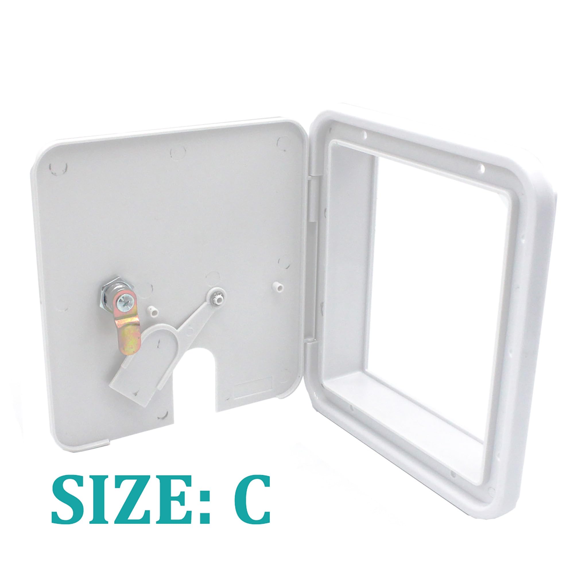 X-Haibei RV Electric Power Cord Cable Hatch Cover, Plastic, 6-1/4" x 6-3/4", White, Model BT0351-RE-C, Includes