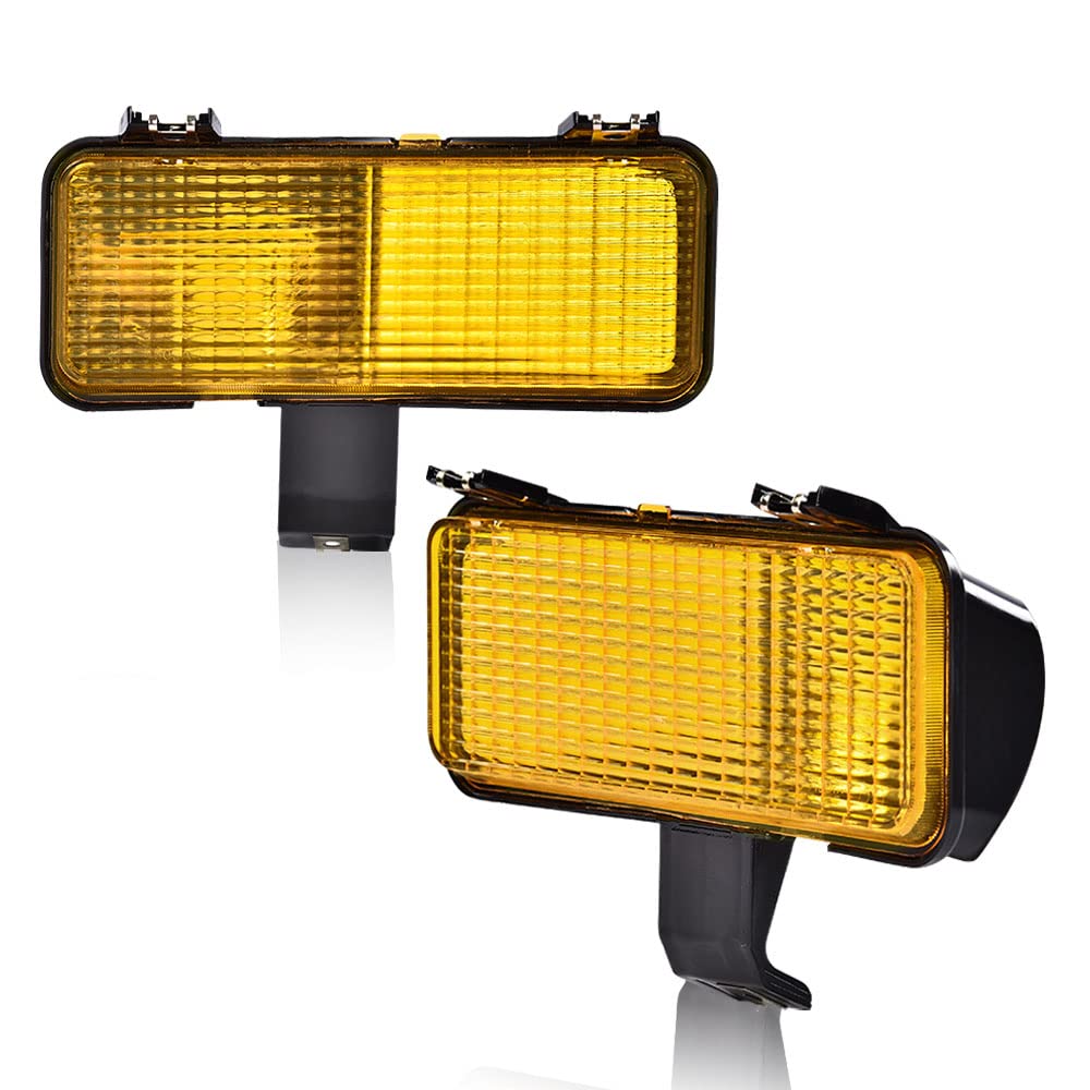GRAND ORANGE Front Turn Signal Light Assembly Compatible with 1981-1982 Chevy Suburban Fit Chevy Blazer PU Fit GMC Jimmy Suburba