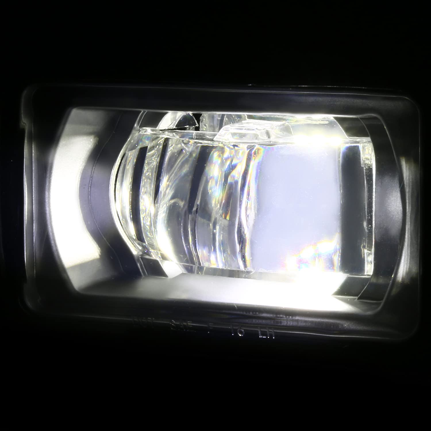 Spec-D Tuning Smoke Lens LED Fog Lights + Built-In LED Bulbs Included Compatible with Ford F250 F350 Super Duty 2017-2018 L+R Pa