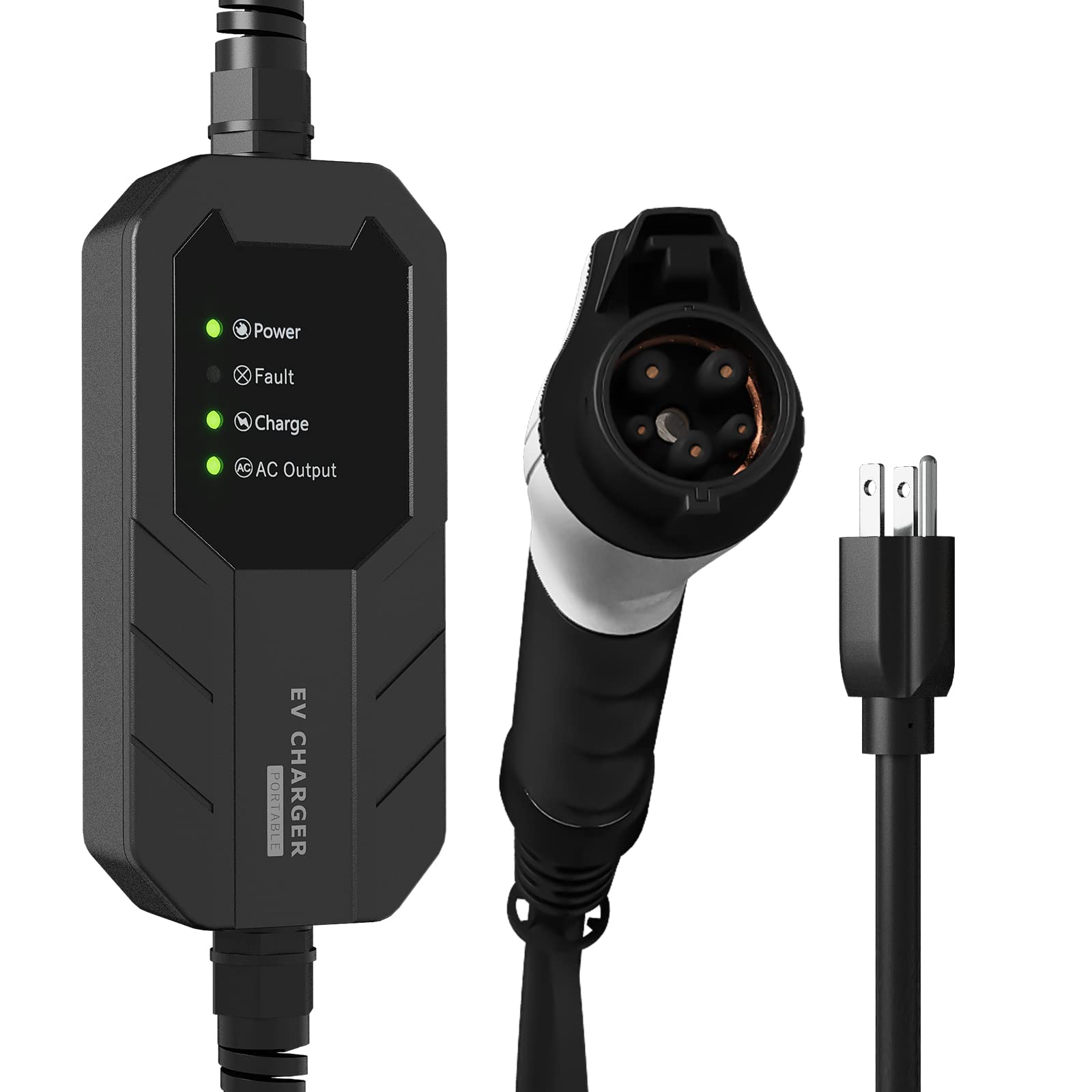 Megear Skysword ? Level 1 Ev Charger (110V, 16A, 25Ft), Evse Home Electric Vehicle Portable Charging Station (Nema 5-15 Plug)