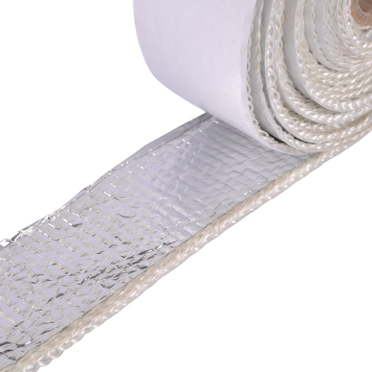 Autoec Heat Shield Tape, Self-Adhesive Heat Reflective Tape Roll, Adhesive Backed Heat Barrier For Car, Truck, Motorcycle (1.5''