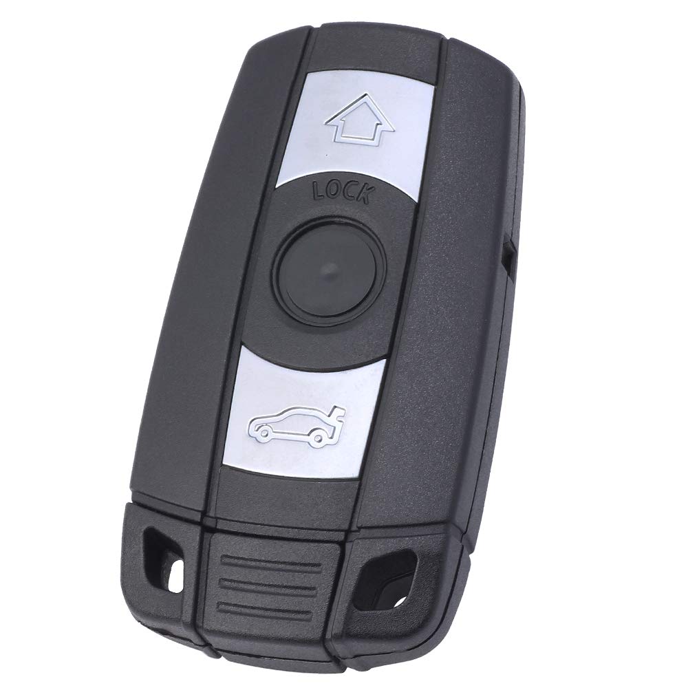 Keymall Keyless Entry Remote Car Key Fob 3 Button Replacement Pcf7952 Chip For Bmw Cas3 3/5 Series X5 X6 With Comfort Access 315Mhz Kr55Wk49127