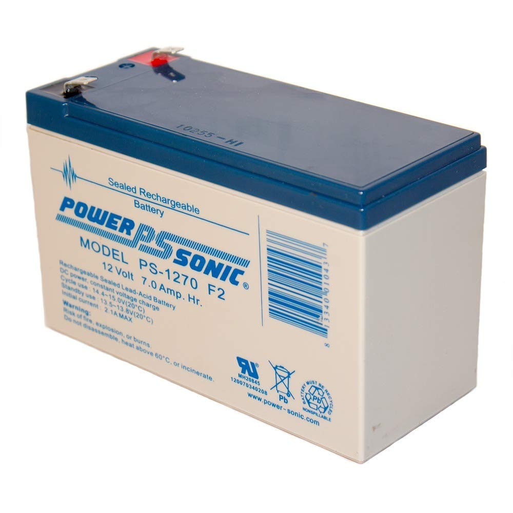 Power Sonic PS-1270 Rechargeable Sealed Lead Acid Battery 12V 7AH Standard