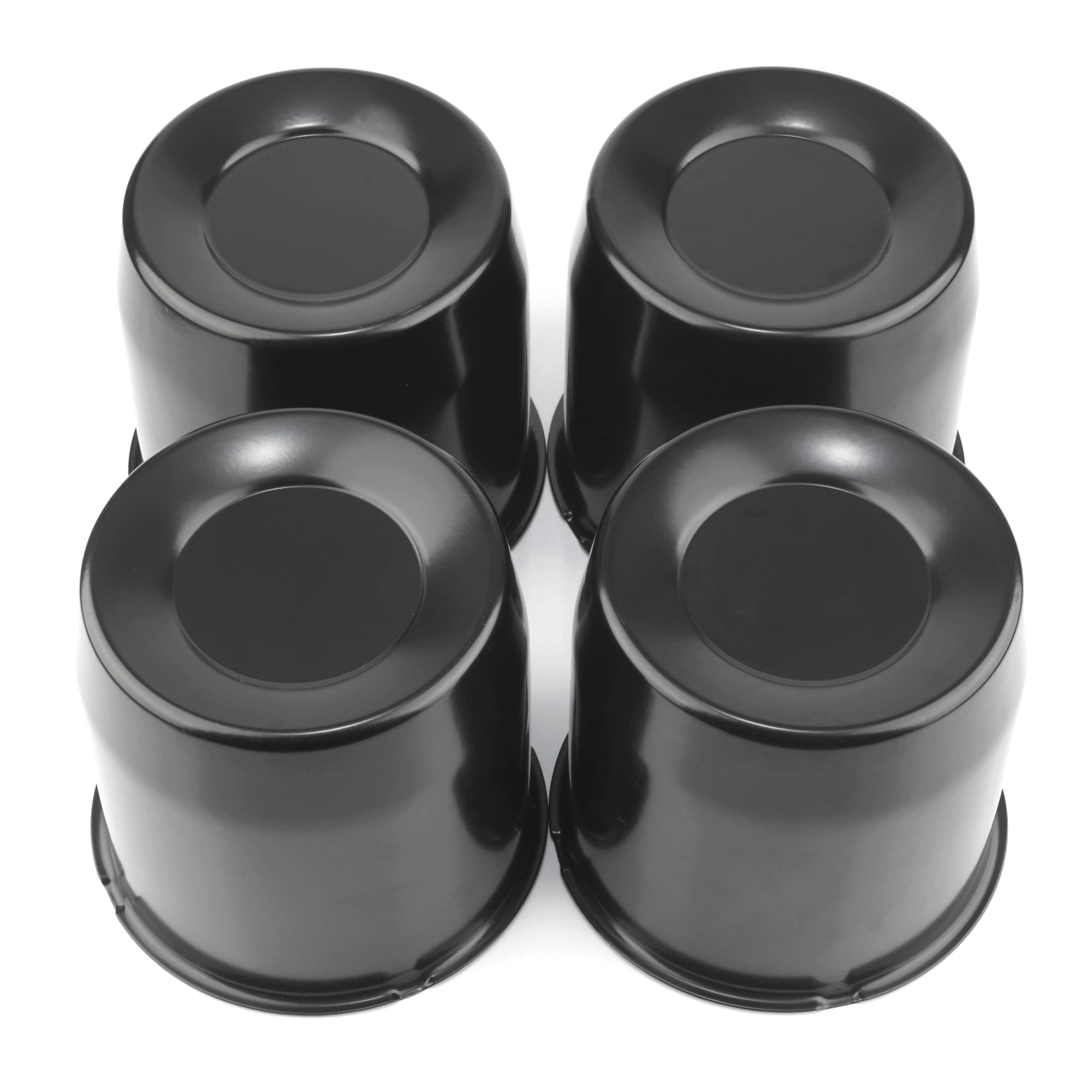 RTRHINOTUNING 4pcs 5.15in 130mm Wheel Center Caps Black Trailer Hub Caps for Trailer SUV Rims 5in Tall