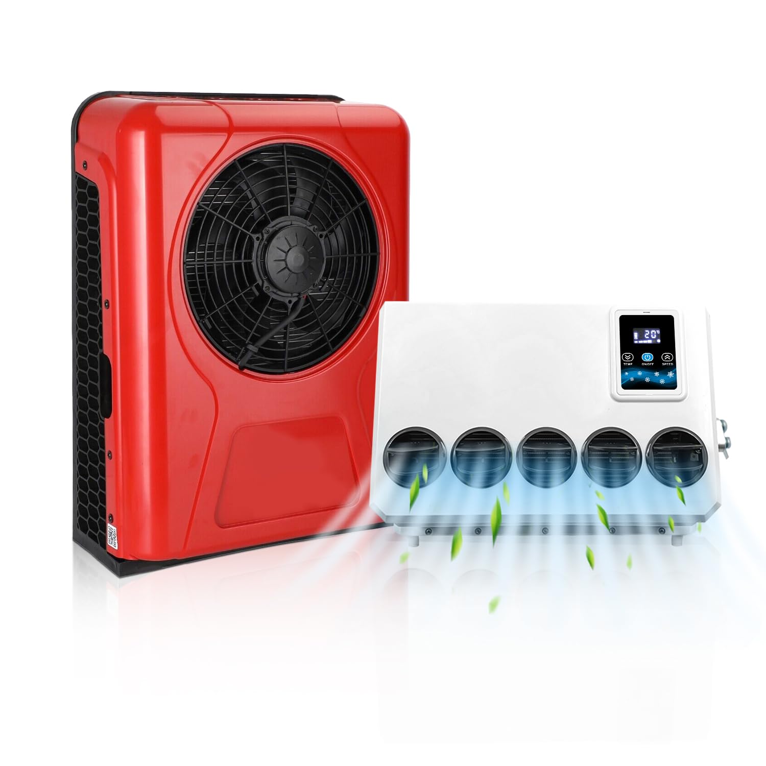 Gouku 12V Electric RV Truck Camper Van Air Conditioner Universal AC Unit 12 V 10500 BTU for truck, semi trucks, RV,Van ac New En