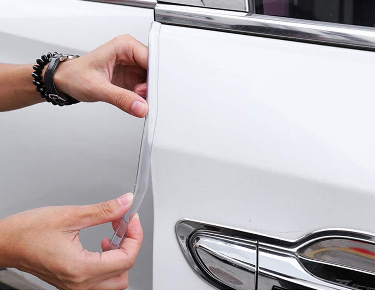 Car Door Edge Scratch Guard Trim Molding Protector Clear 15m (50feet) Sticky Cover U Shape Air Vent Edge Decoration