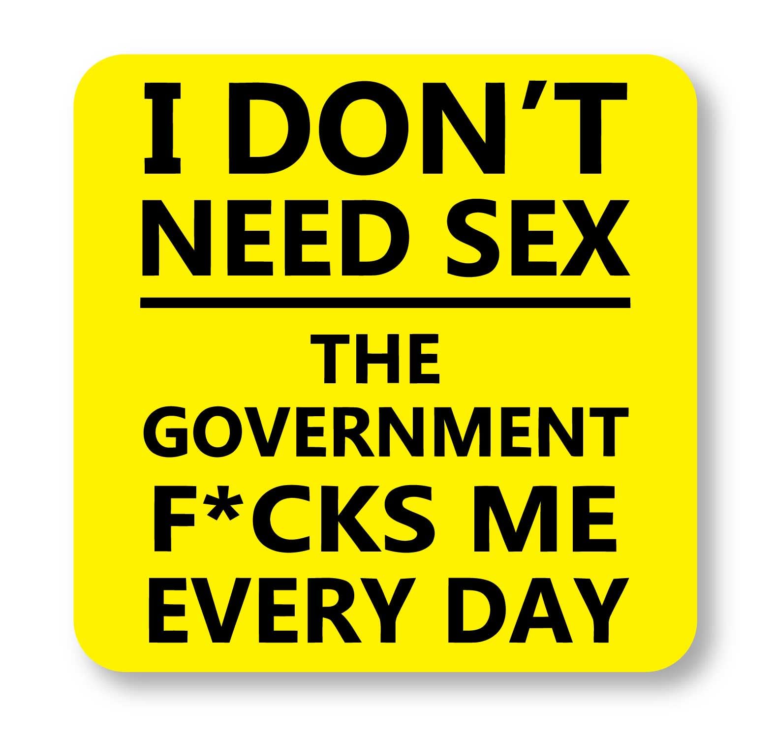 Stickerjoe Anti-Government Bumper Sticker Funny Libertarian 4'' X 4''