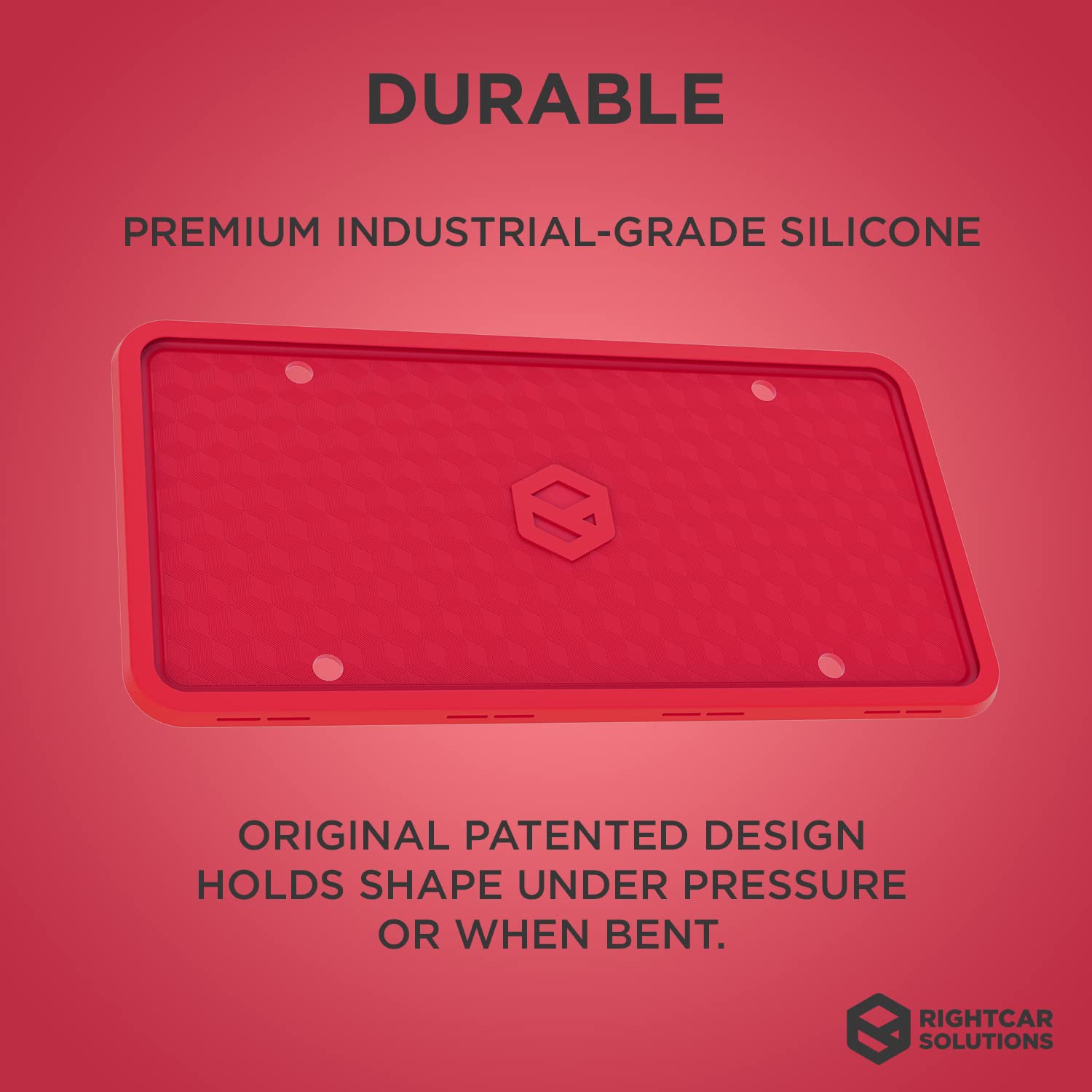 Rightcar Solutions Silicone License Plate Frames | The Original Premium Grade Silicone Car Plate Frame | Rust Proof, Rattle Proo