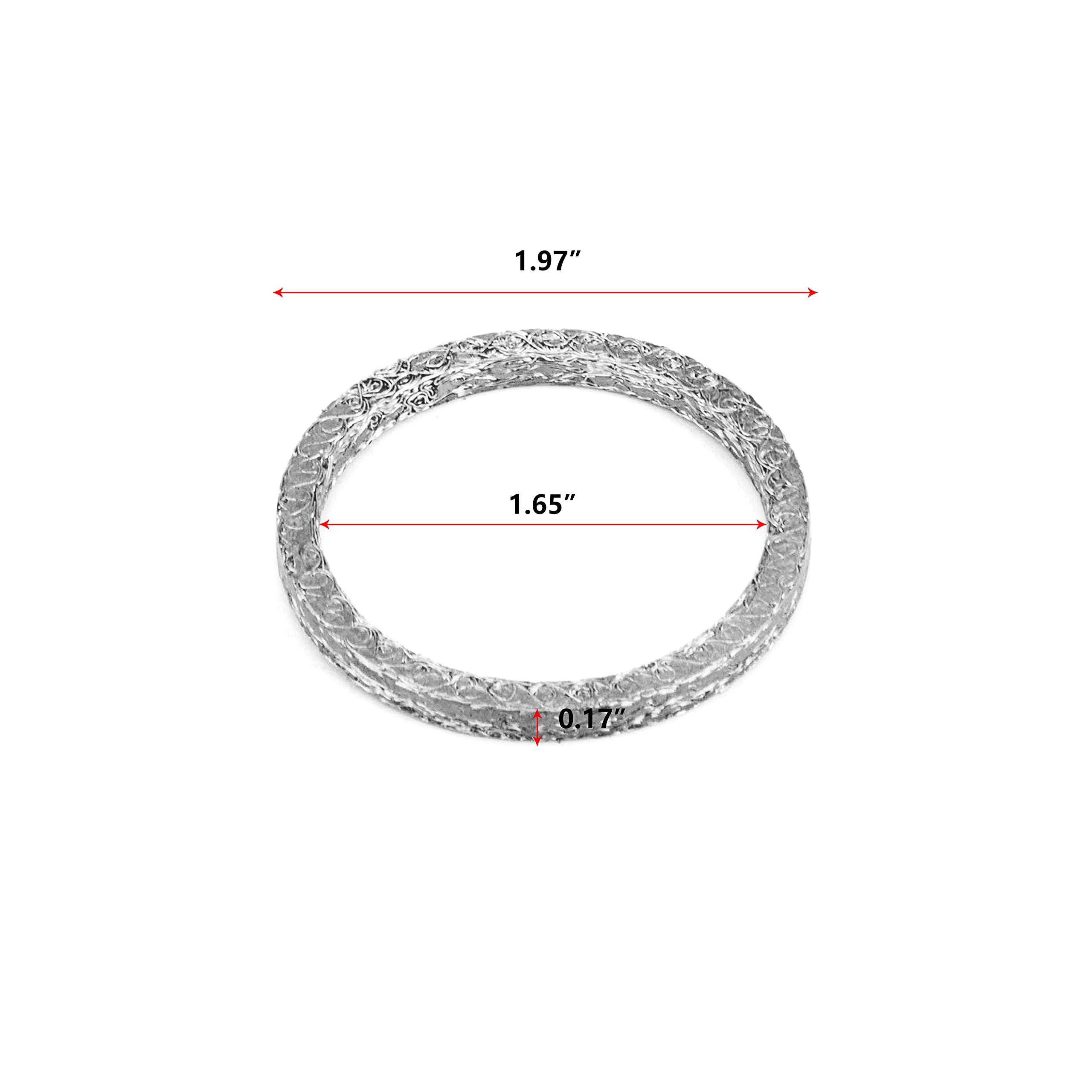 Mofun Exhaust Gasket Kit Harley Exhaust Flange Compatible With 1984-2023 Harley Big Twin Sportster Touring Softail Dyna,Steel Me