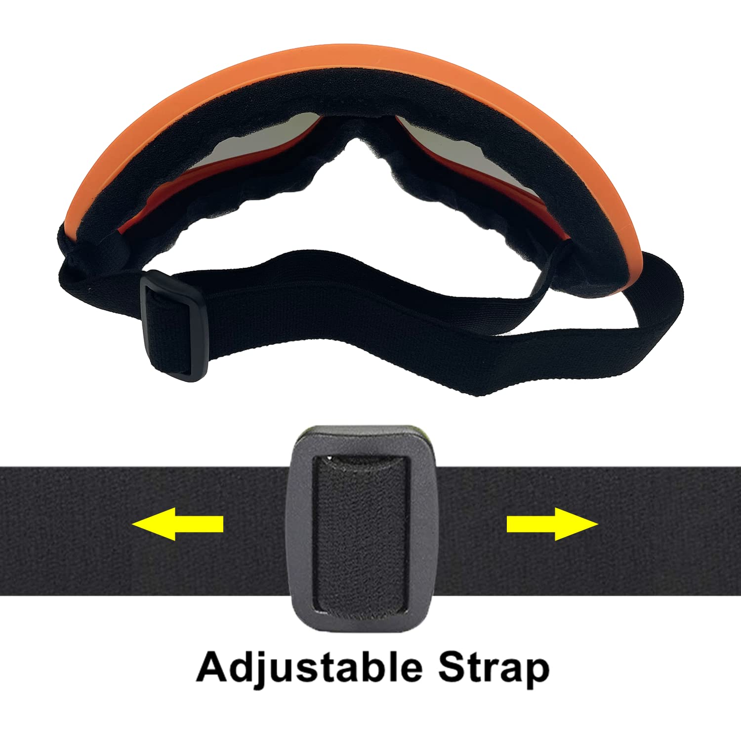 Ljdj Motorcycle Goggles,2 Pack Dirt Bike Atv Motocross Riding Hiking Protective With 2 Pack Neck Breathable Bandana Mask (Orange