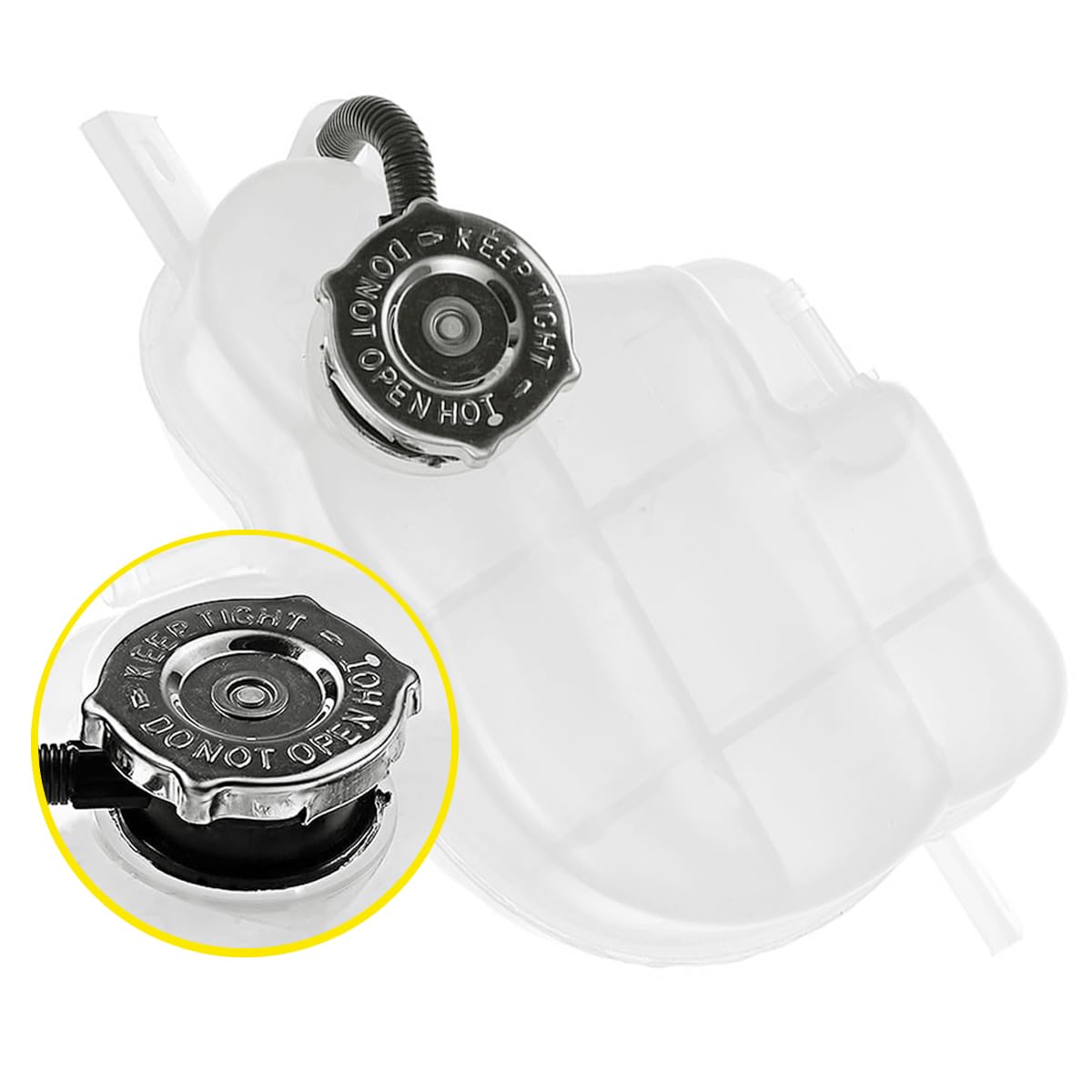 YHTAUTO Engine Coolant Recovery Overflow Reservoir Tank W/Pressurized Cap & Tubing For Dodge Journey 2009-2010 3.5L 2011-2019 3.