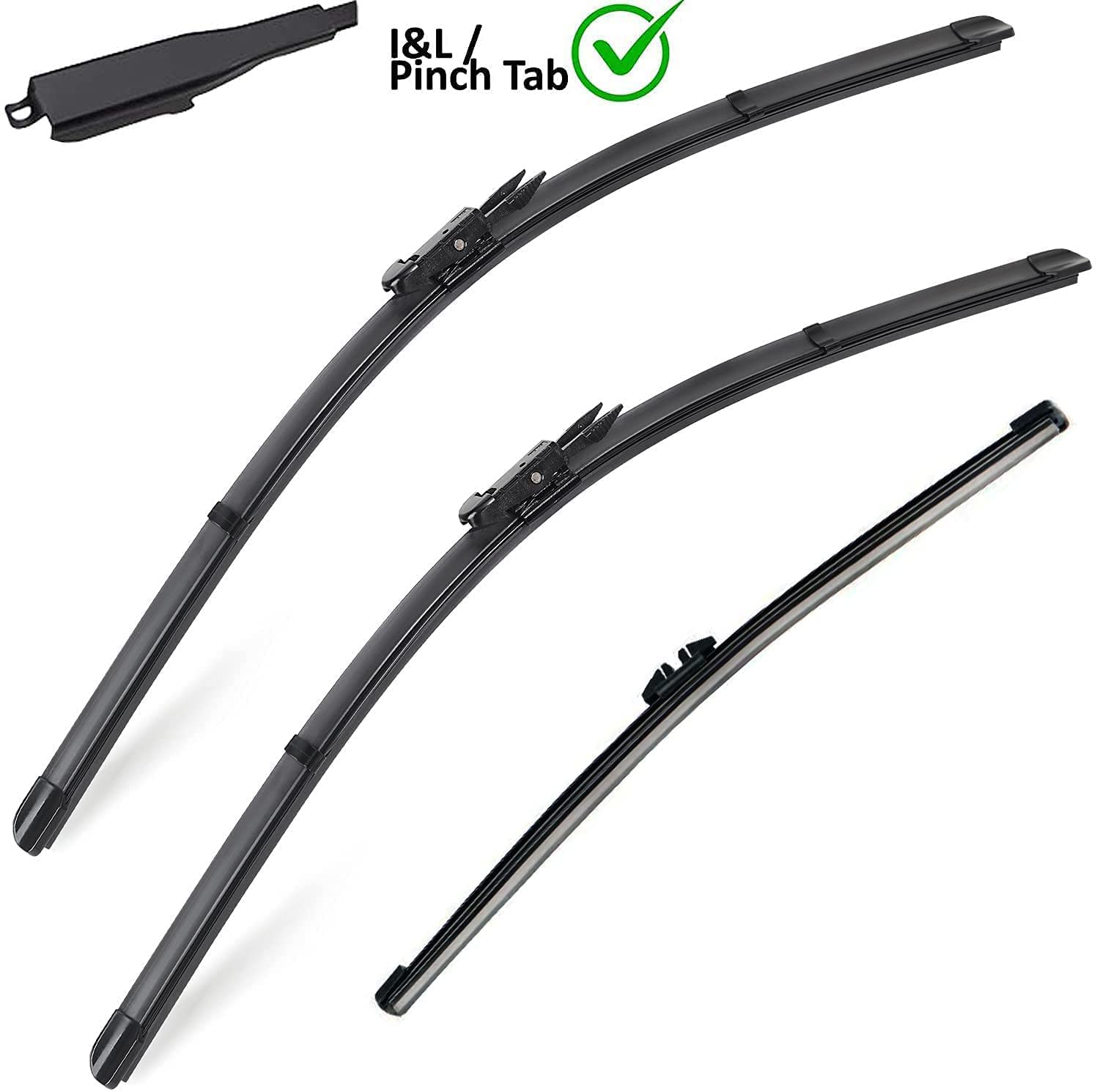 3 Wiper Blades Replacement for Ford Explorer 2011-2018,Original Equipment Replacement Front and Rear Windshield Wiper Blade - Pi