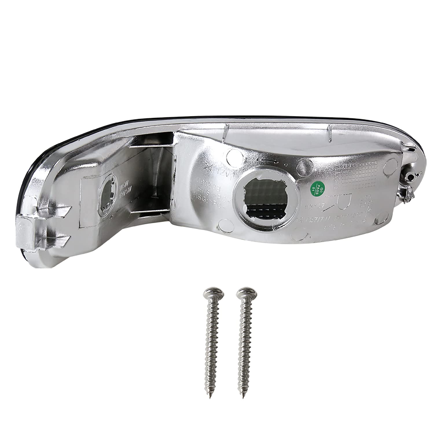 SPEC-D TUNING JDM Smoke Lens Rear Bumper Lights for 2000-2005 Mitsubishi Eclipse - Chrome Housing, L+R Pair