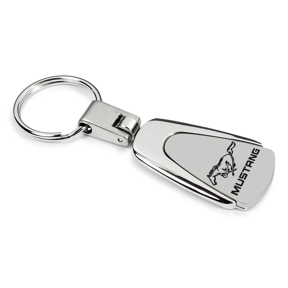Auto Gold Kc3Mus Stainless Steel Key Chains, Teardrop Style, Mustang